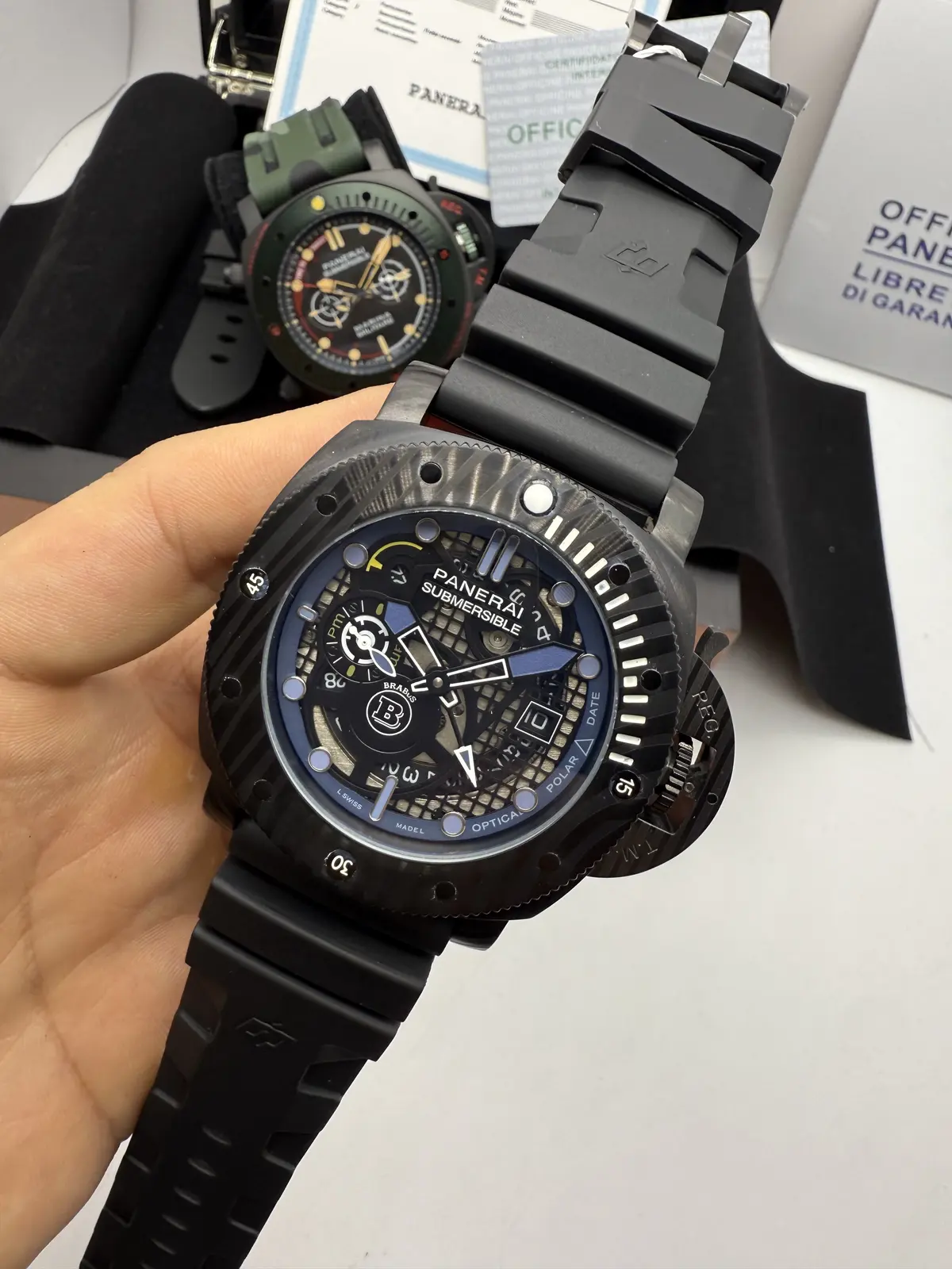 Panerai Submersible Brabus Preto Dial Azul