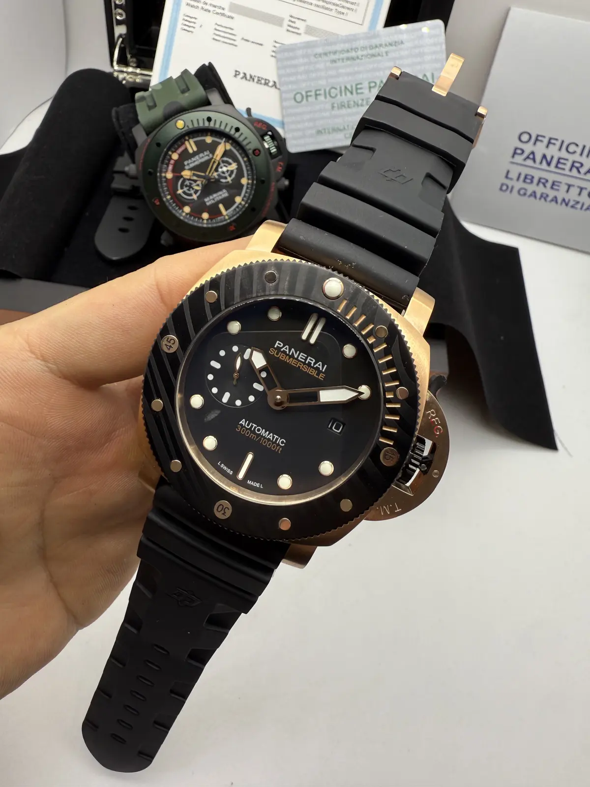 Panerai Submersible Rose Dial Preto