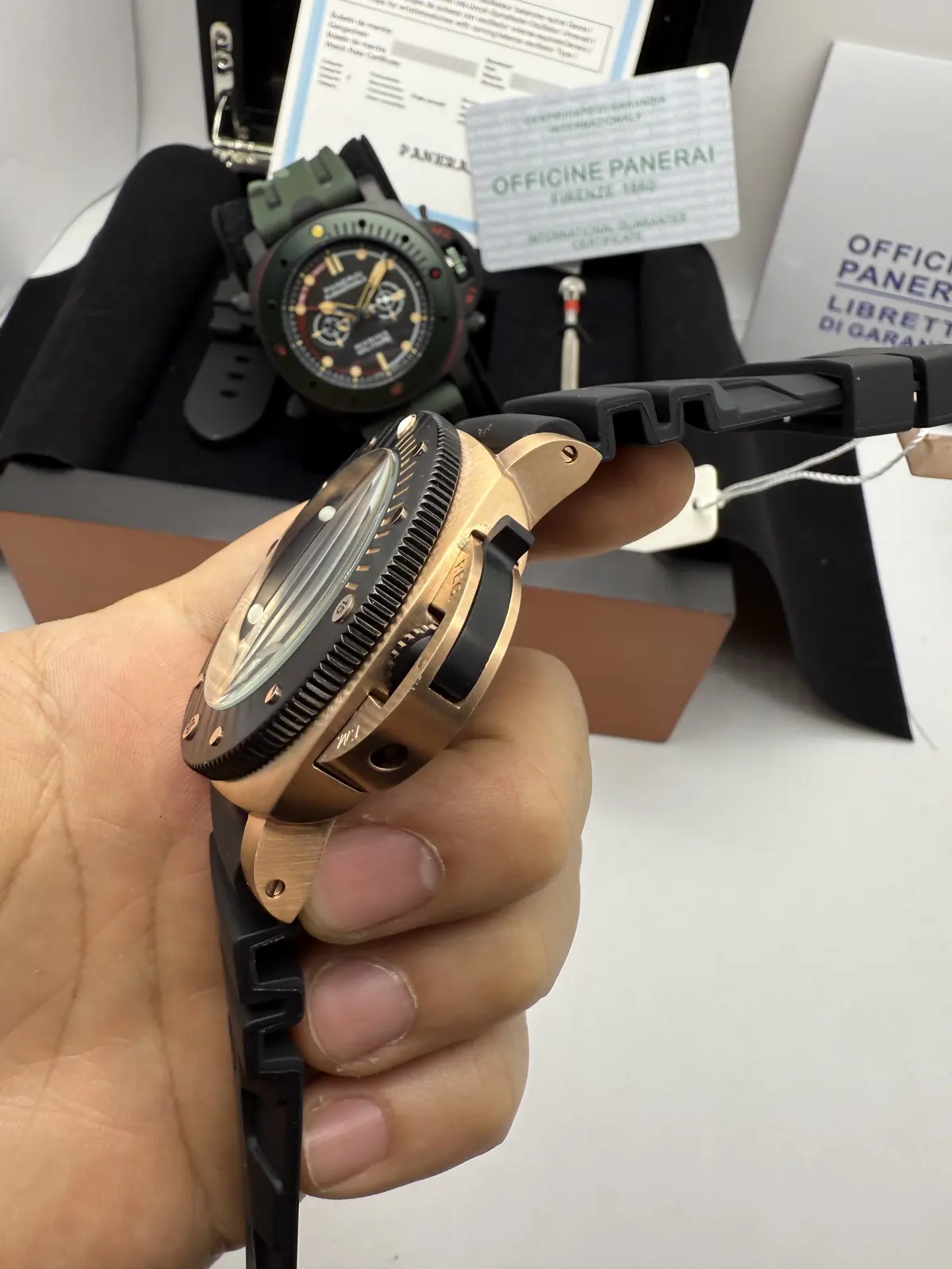 Panerai Submersible Rose Dial Preto