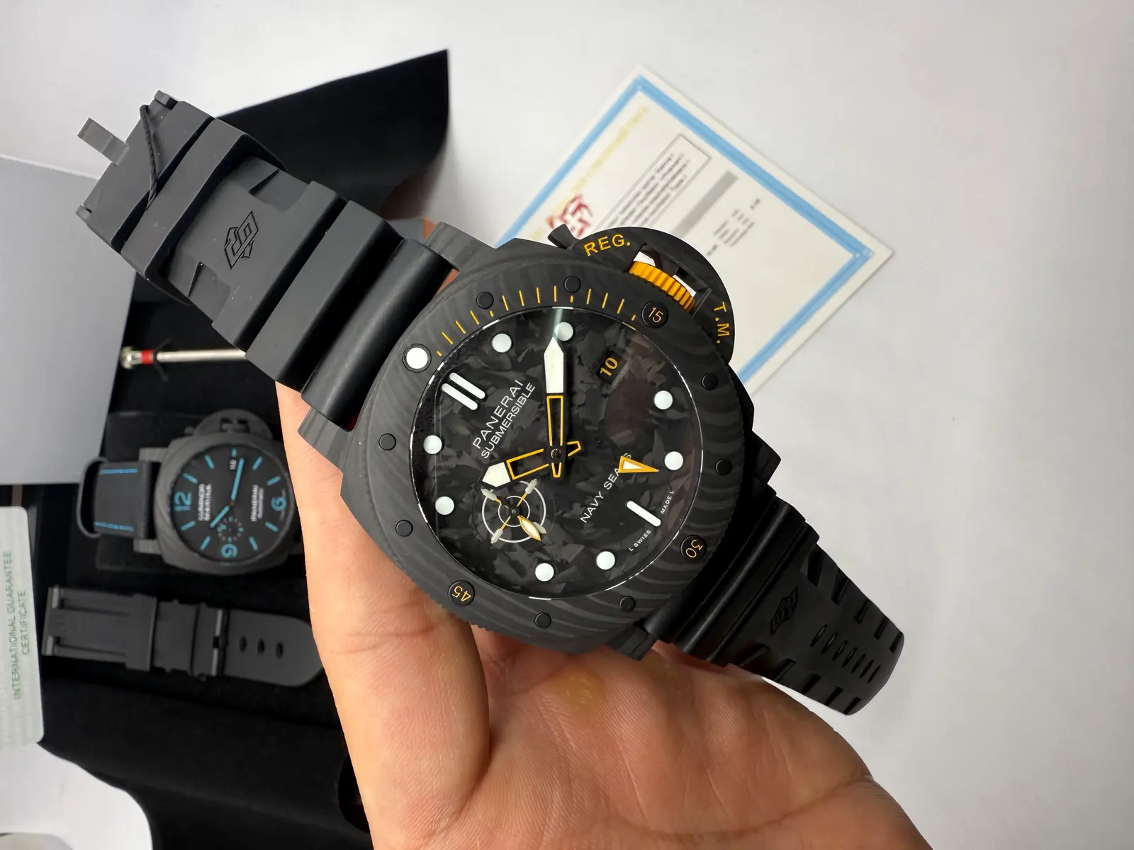 Panerai Submersible Navy Seals Preto e amarelo