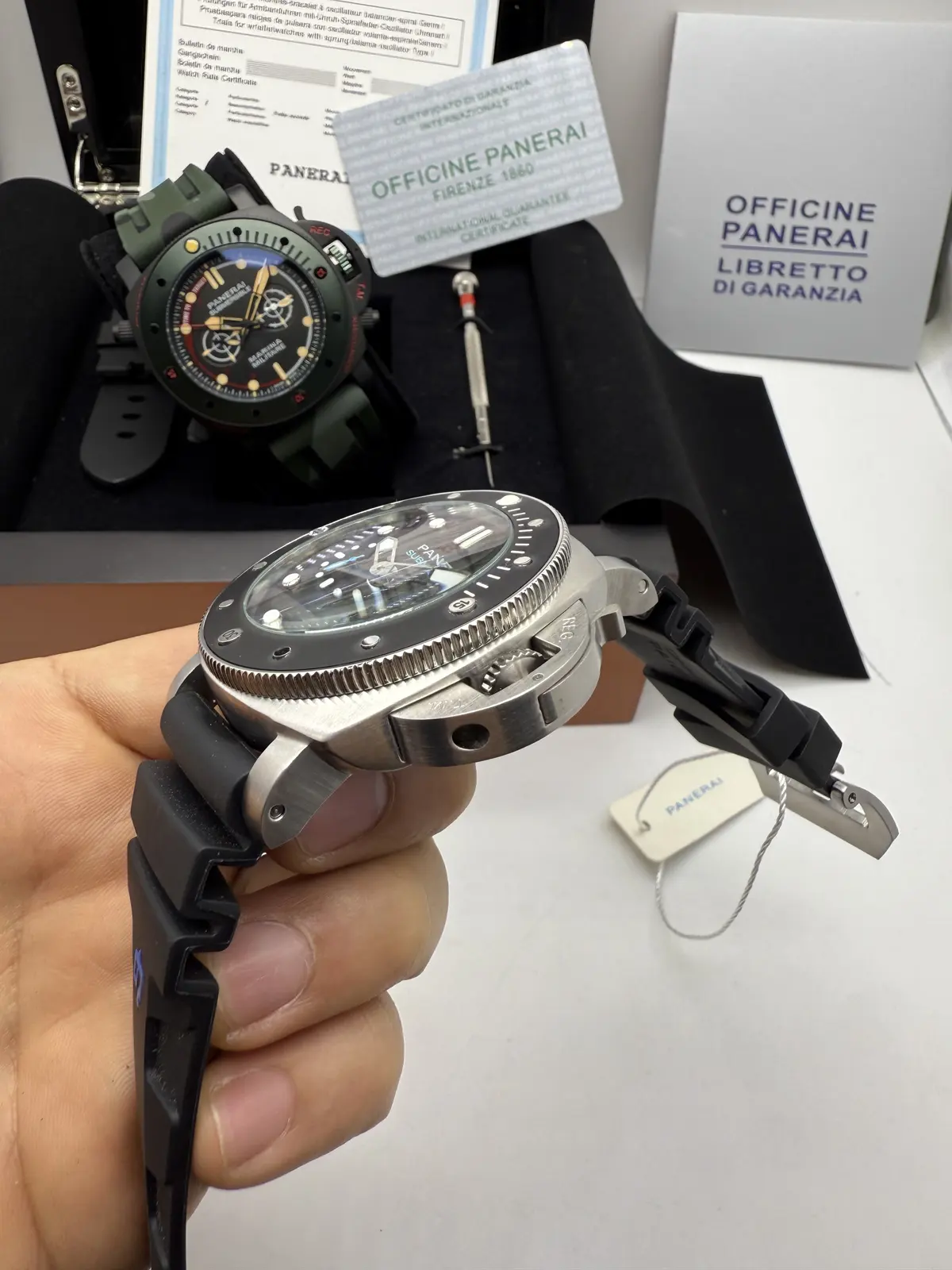 Panerai Submersible Prata Dial Preto