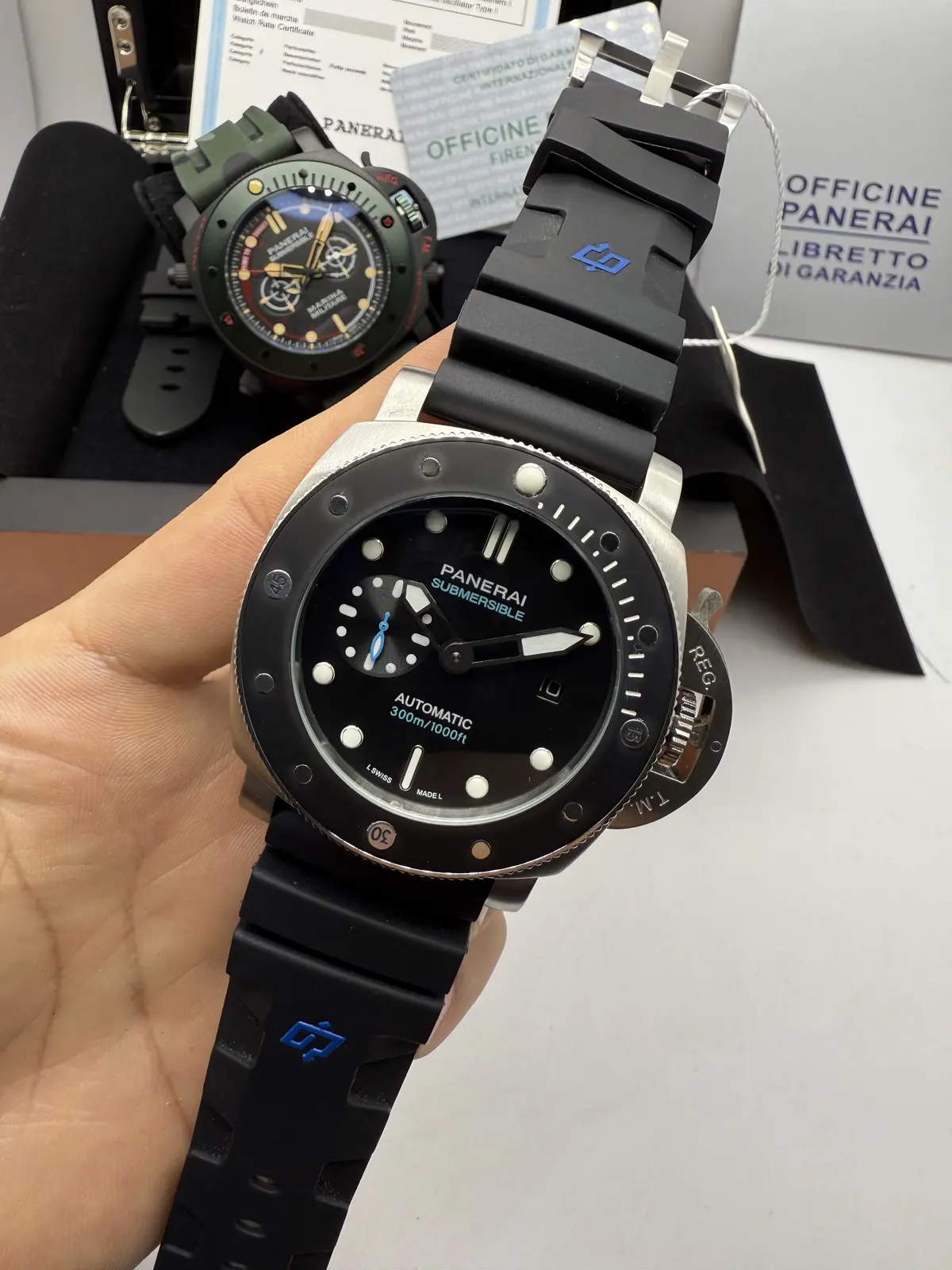 Panerai Submersible Prata Dial Preto