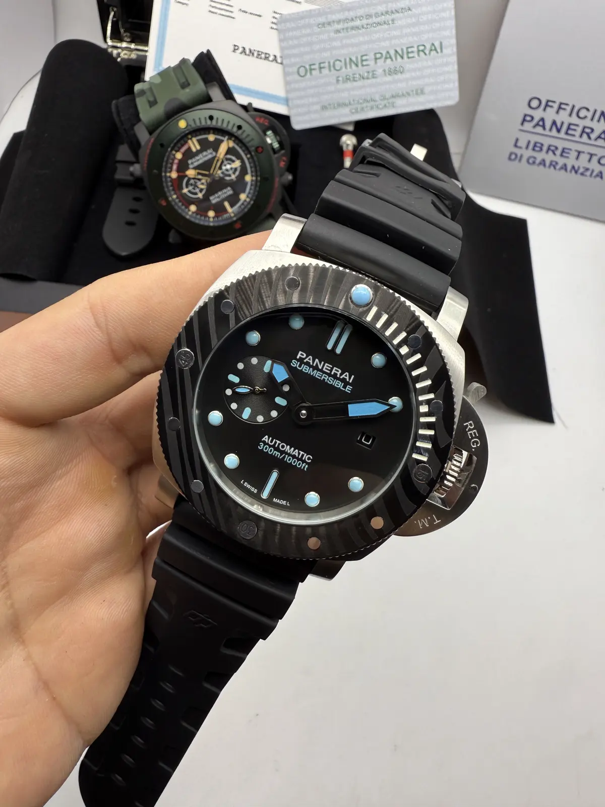 Panerai Submersible Prata Dial Preto