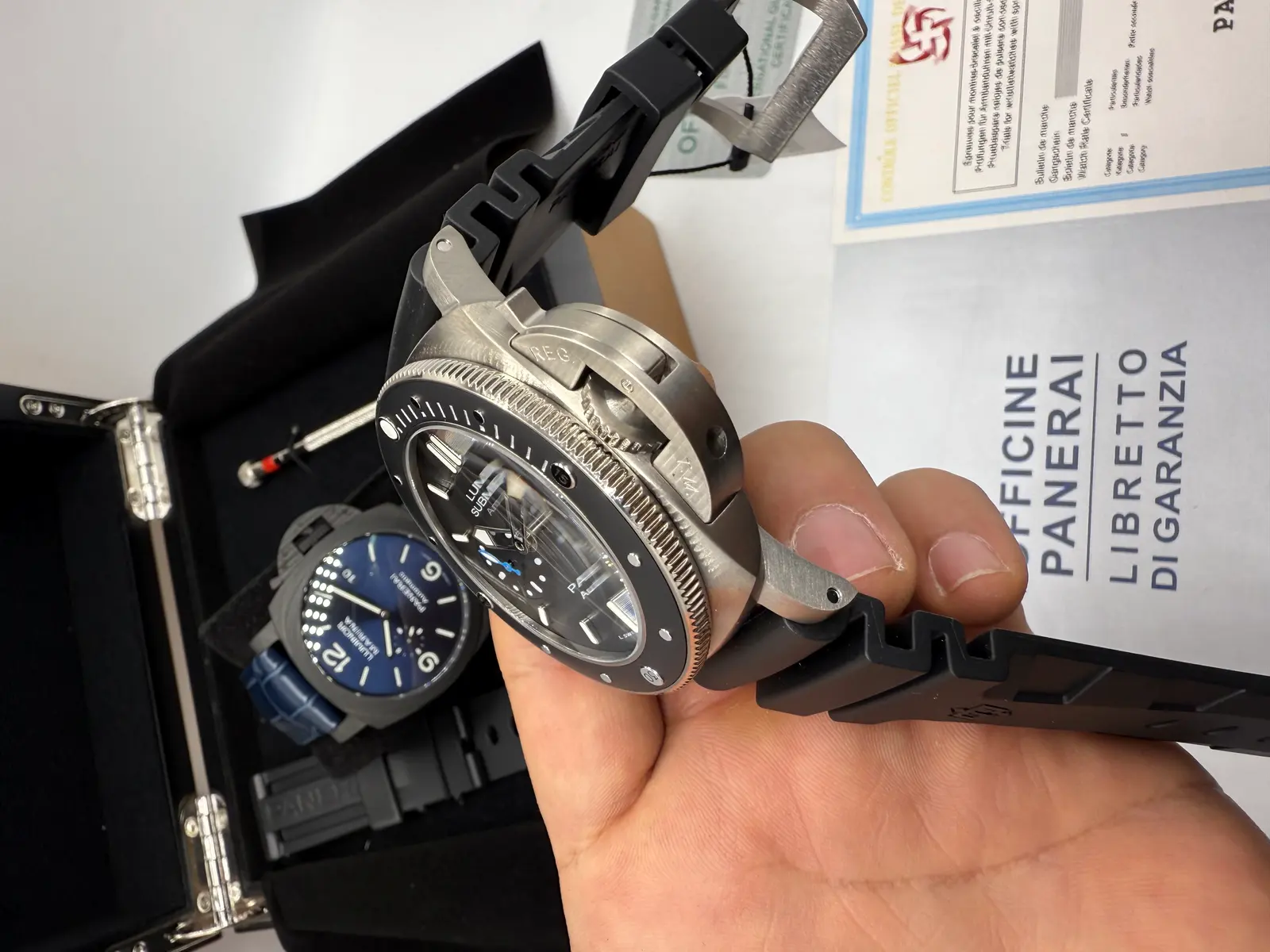 Panerai Submersible Prata Dial Preto