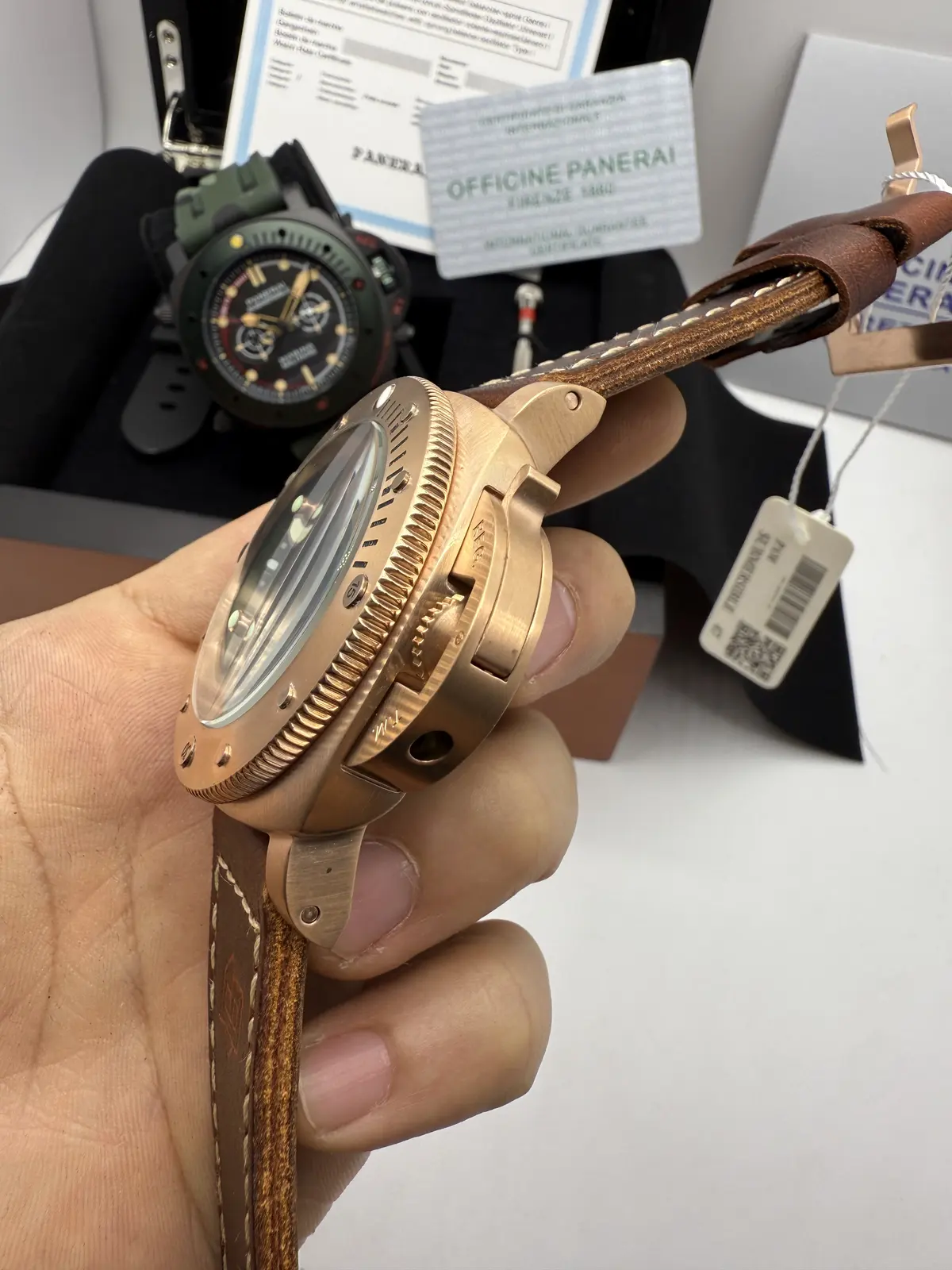 Panerai Submersible Rose Dial Verde