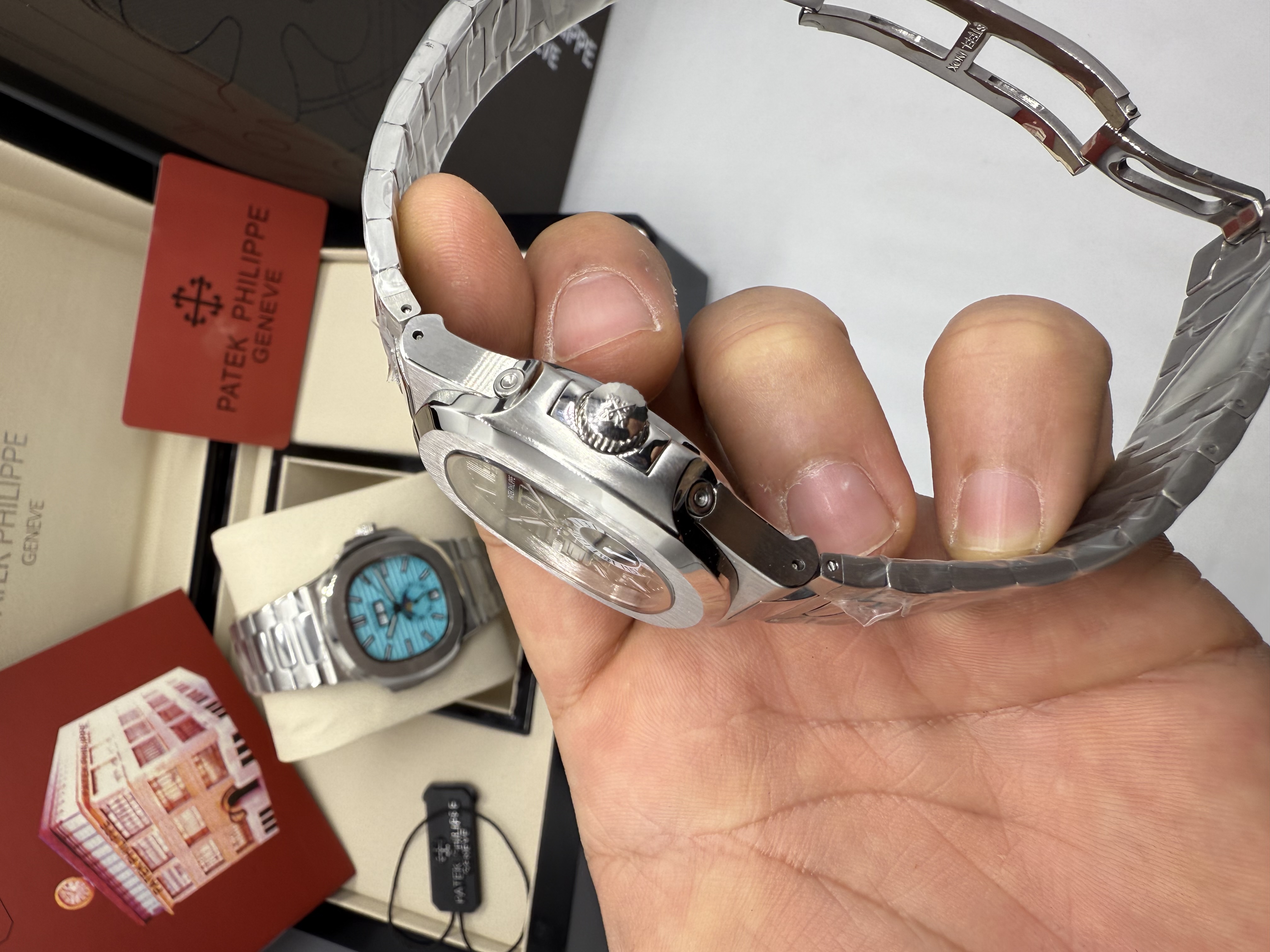 Patek Philippe Nautilus Annual Moonphase Dial Preto