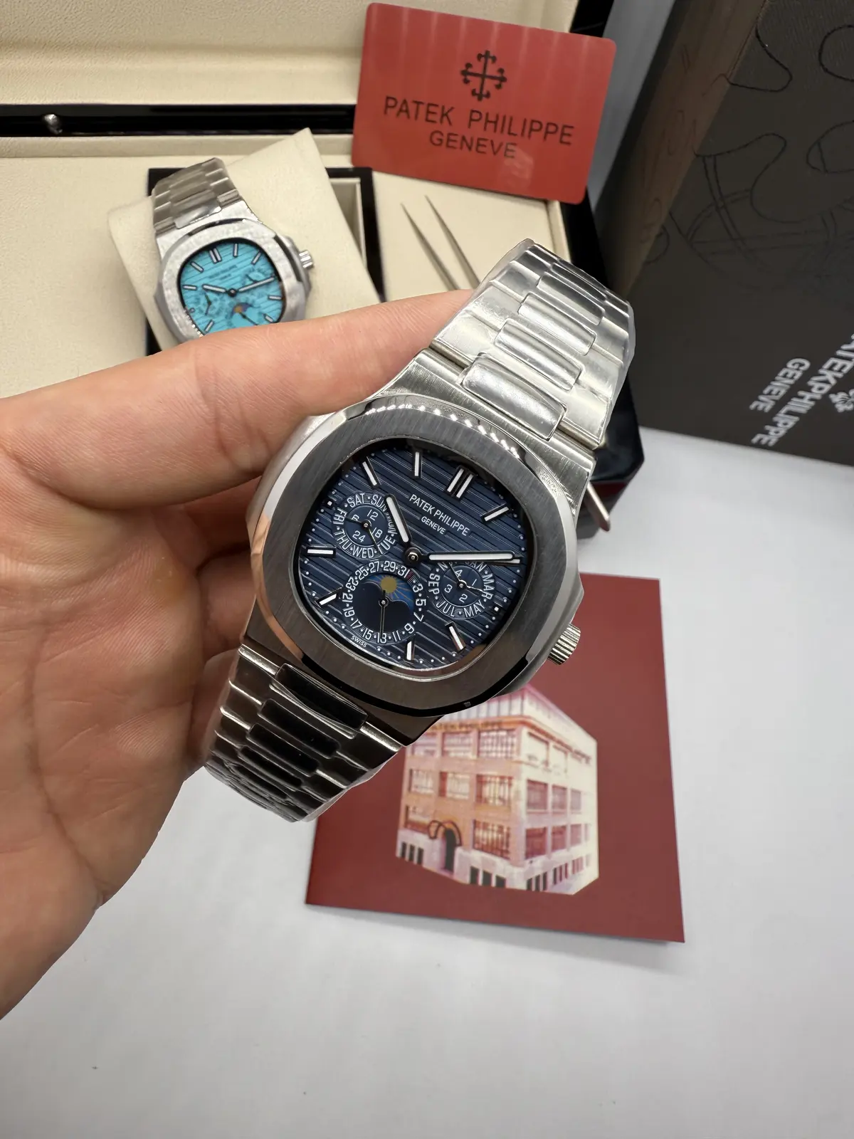 Patek Philippe Nautillus Chronograph Dial azul