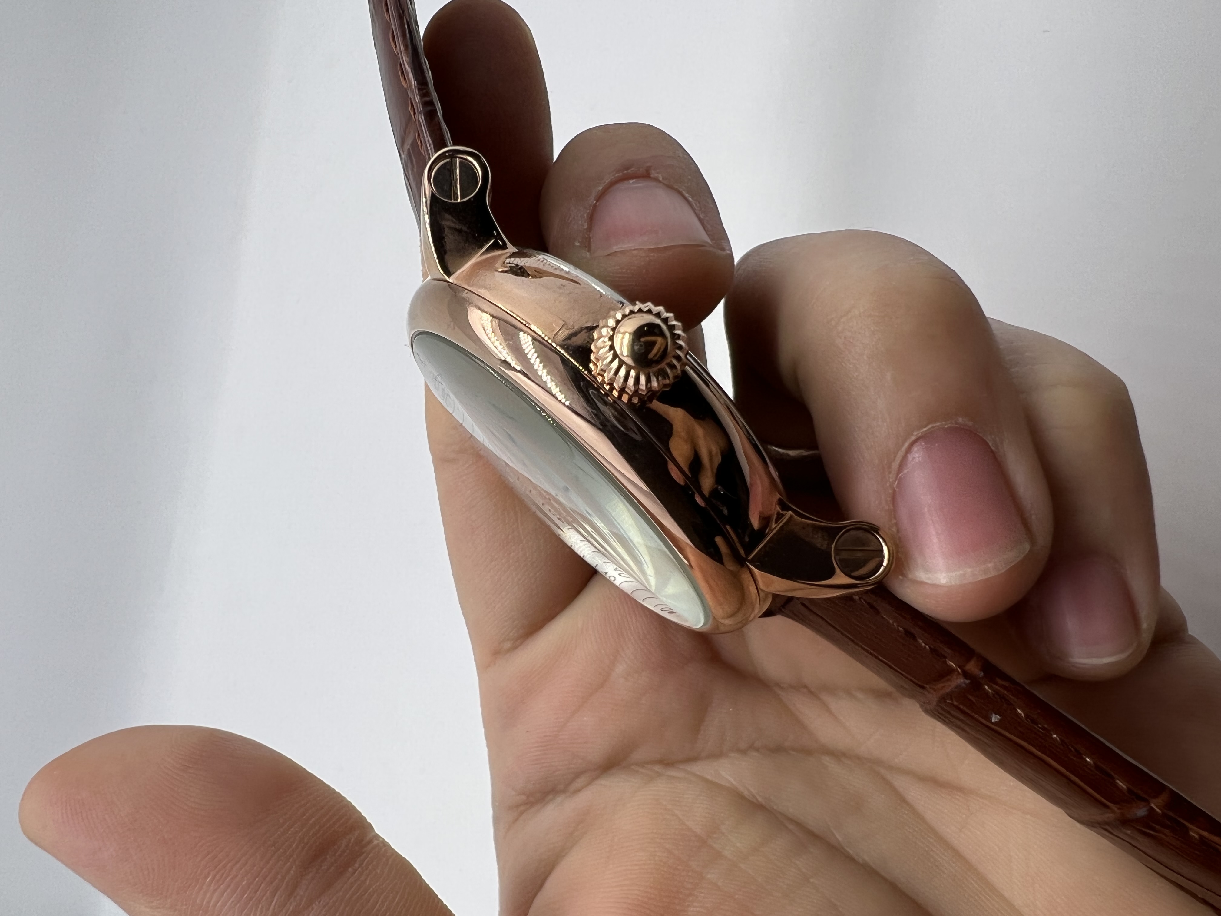 Patek Philippe SKELECT Rosê Monphase Dial Branco