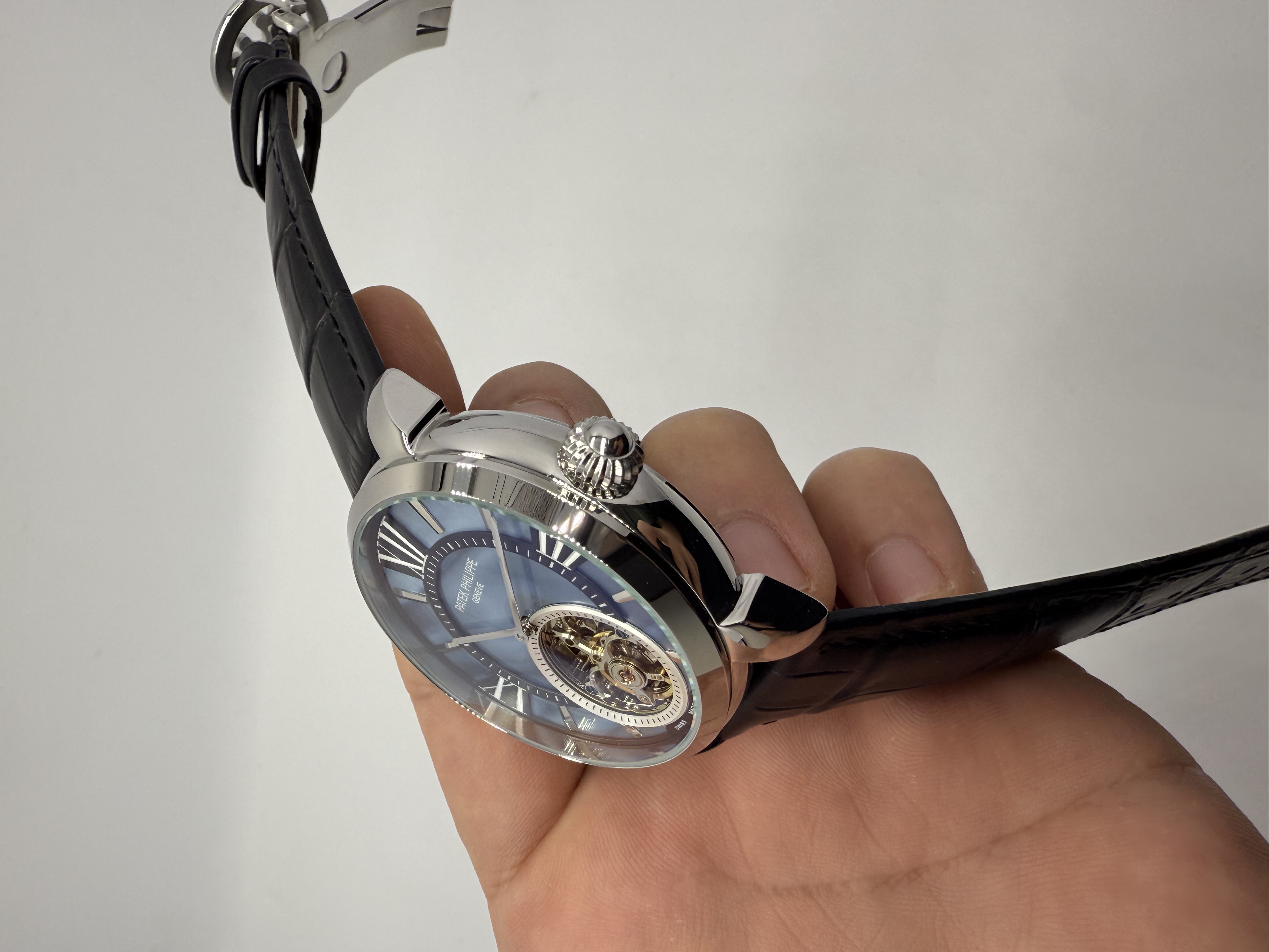 Patek Philippe Turbilhão Dial Azul Claro