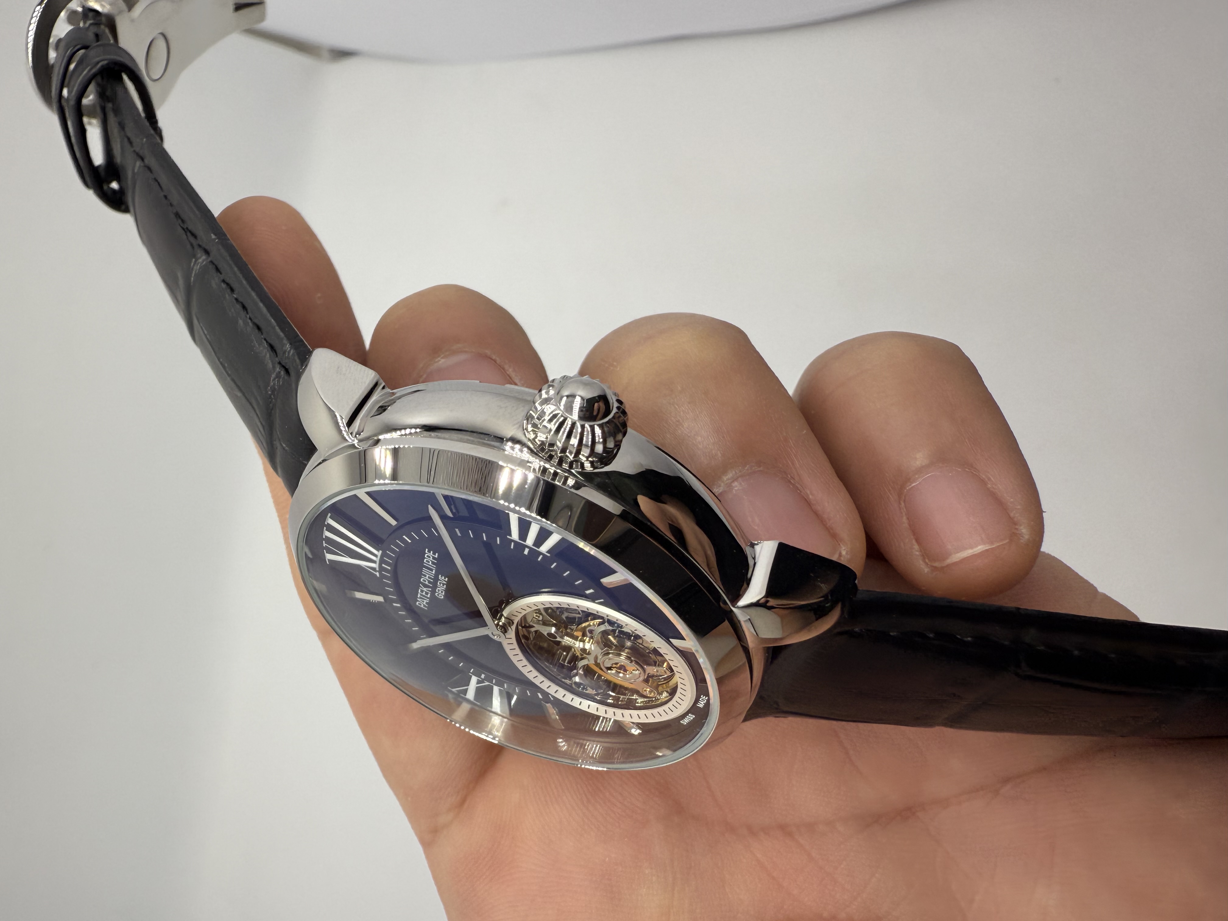 Patek Philippe Turbilhão Dial Azul Escuro