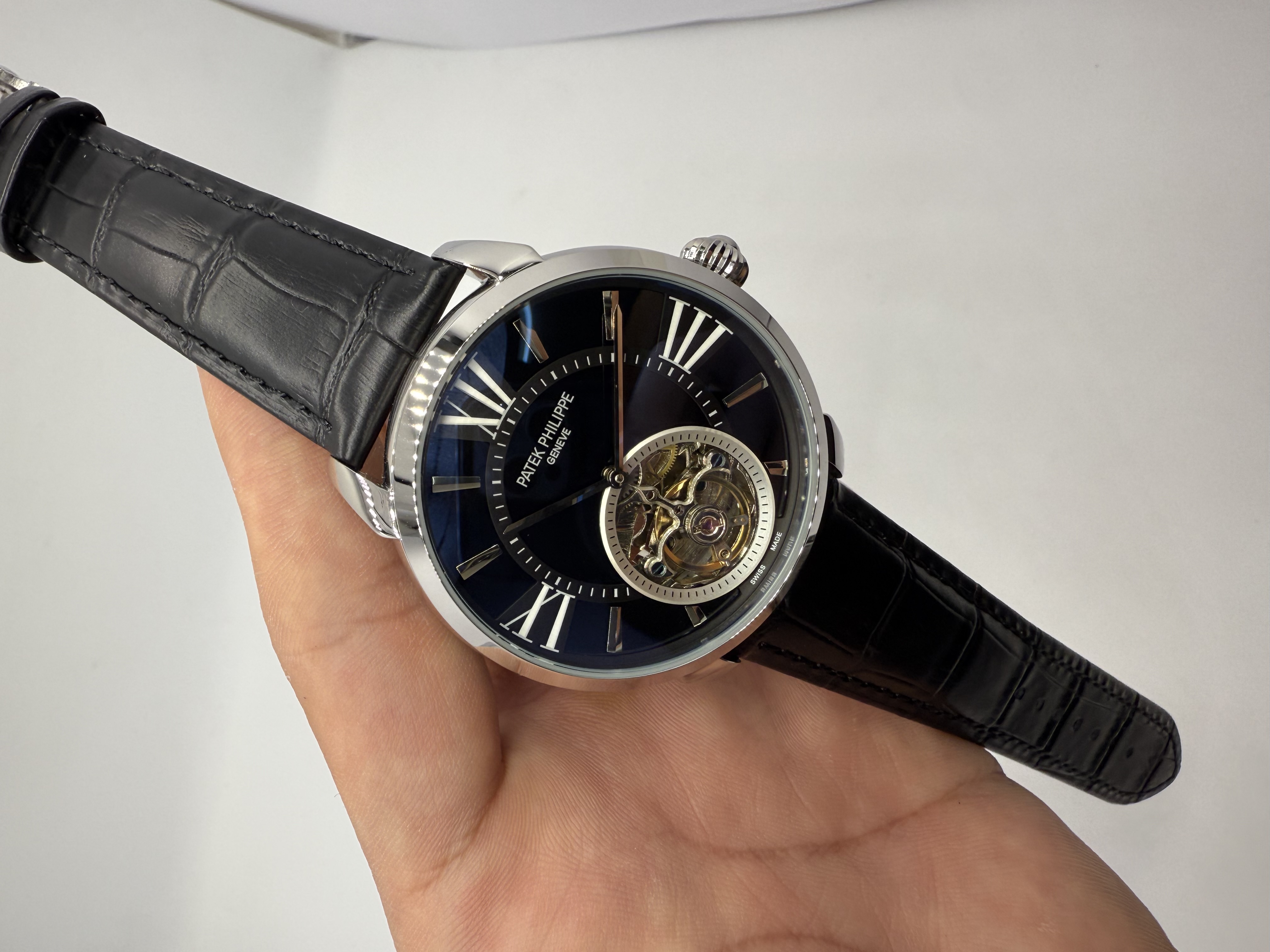 Patek Philippe Turbilhão Dial Azul Escuro