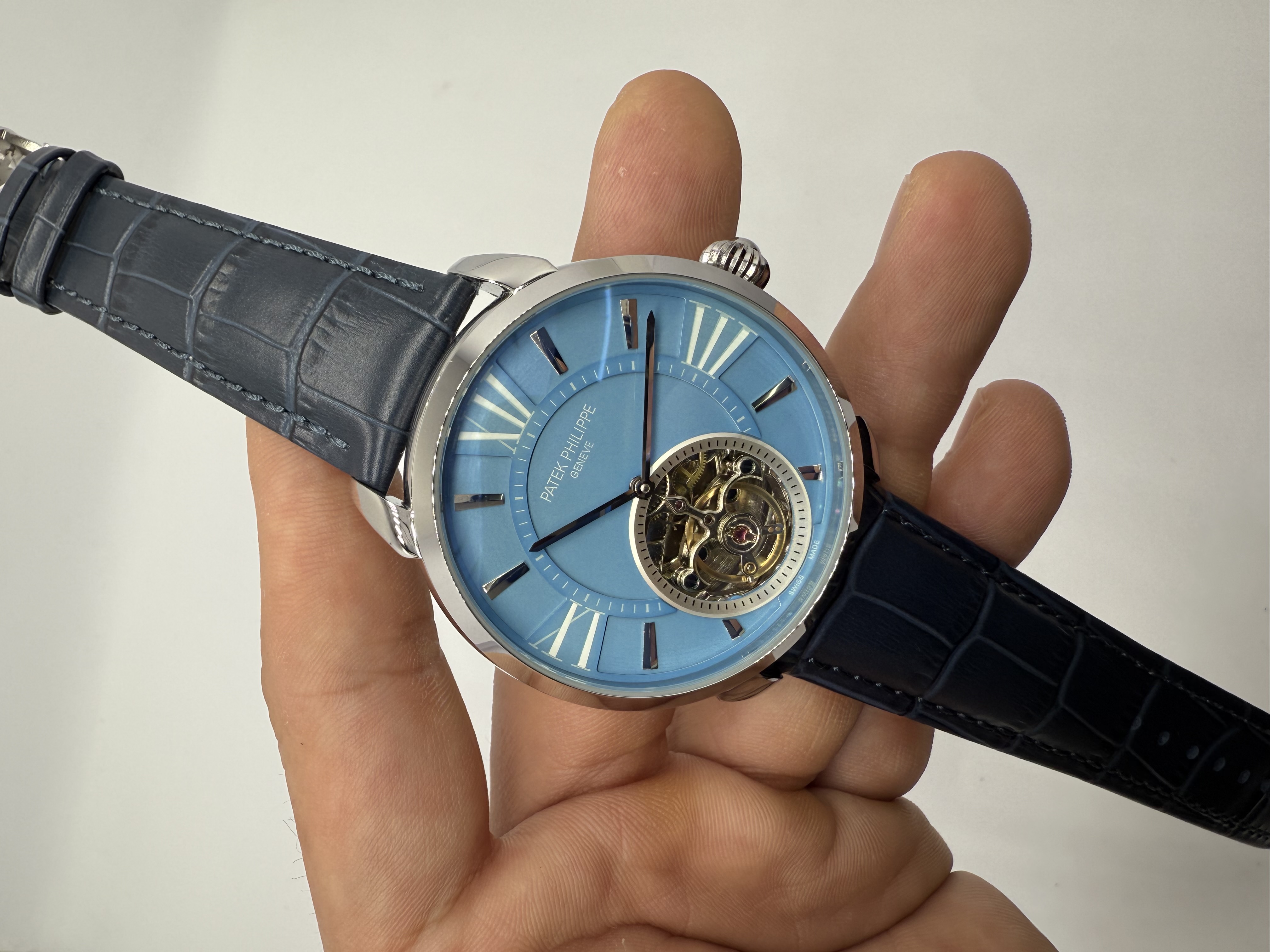 Patek Philippe Turbilhão Dial Azul Tiffany