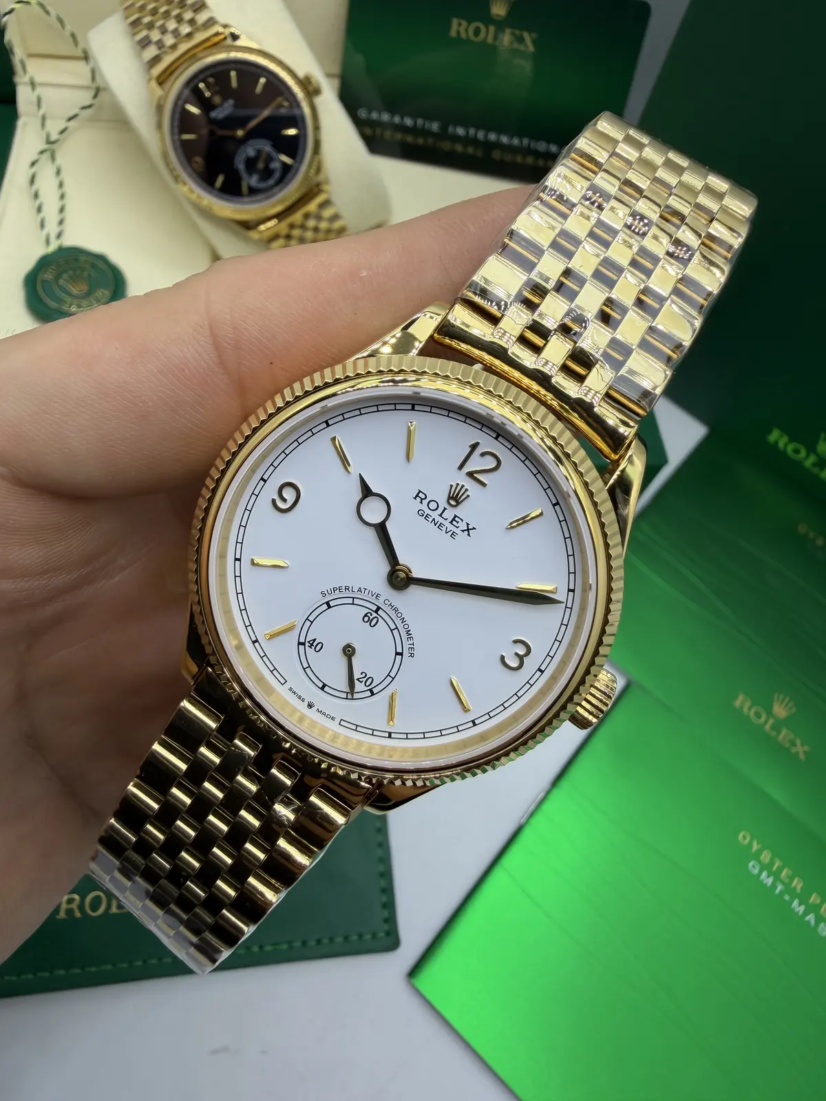 Rolex 1908 Full Gold Dial Branco