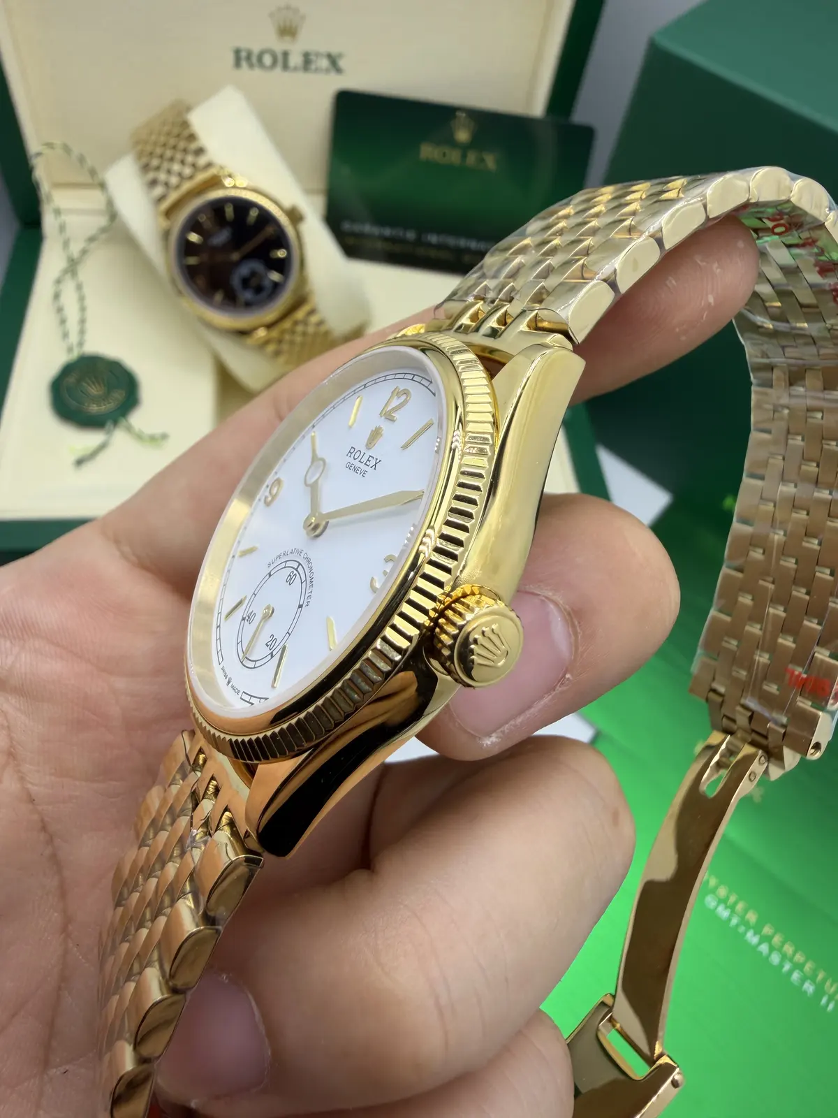 Rolex 1908 Full Gold Dial Branco