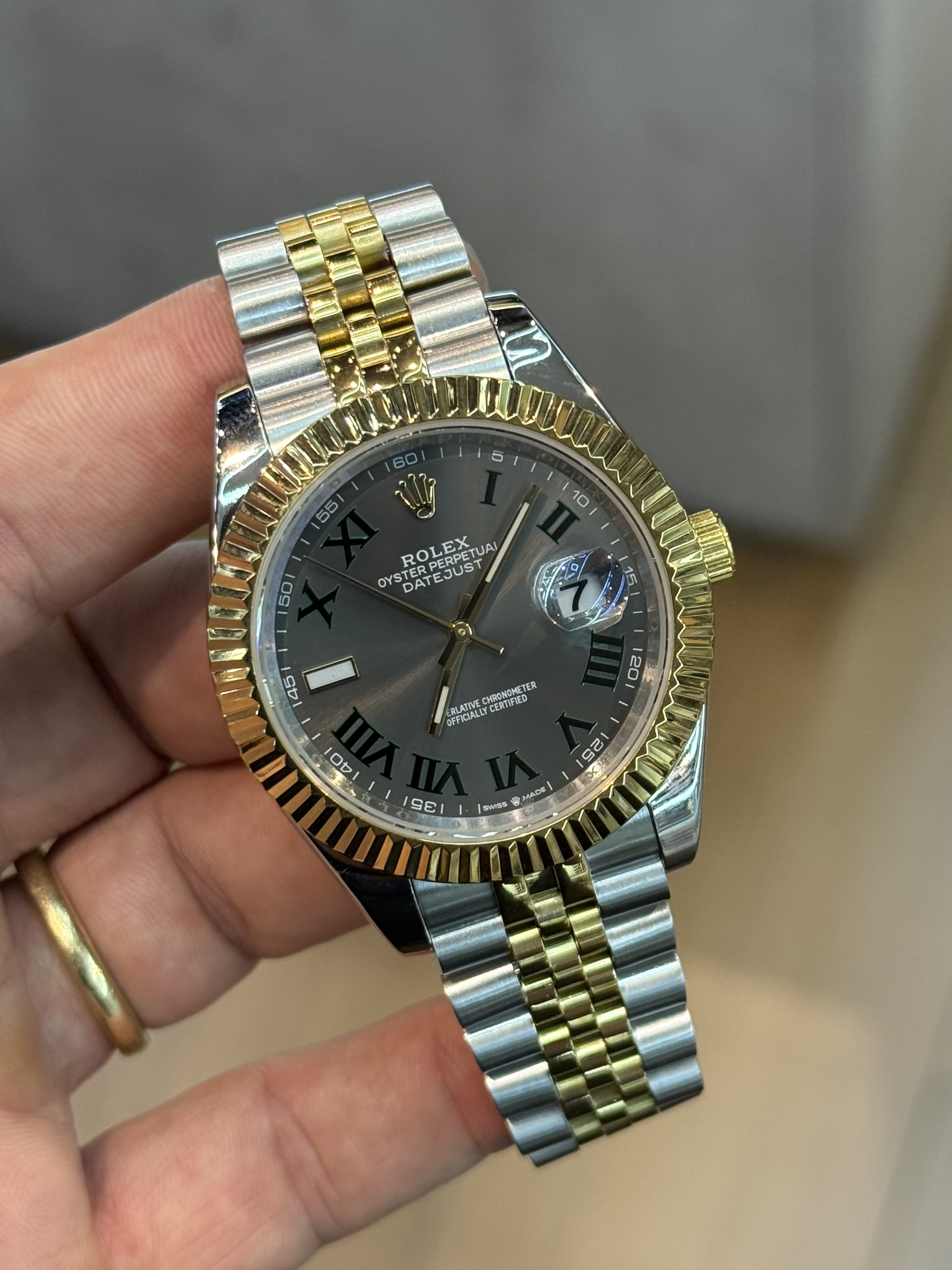 Rolex Datejust aço e ouro “Wimbledon”