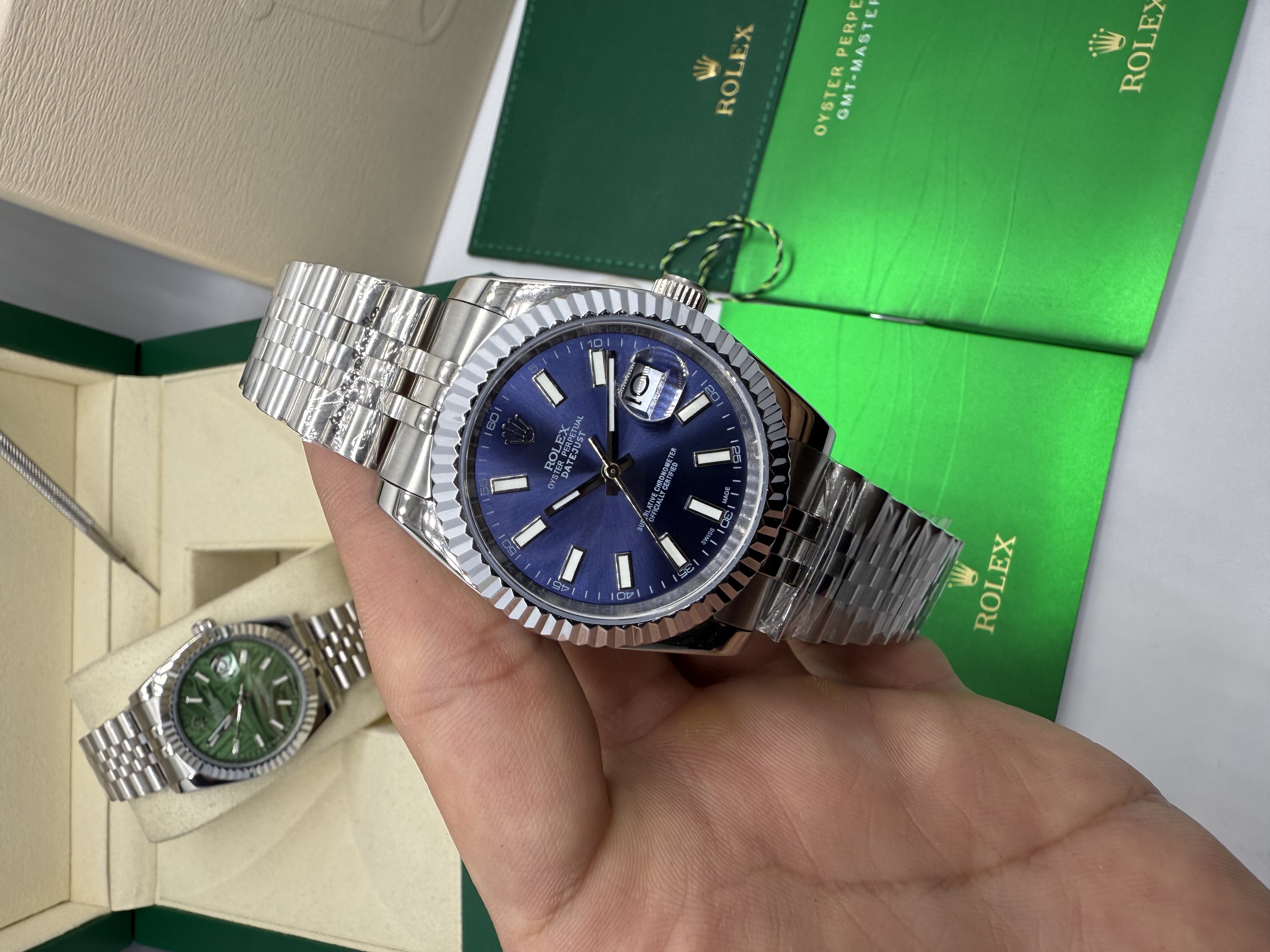 Rolex Datejust Dial Azul Aço 36 mm
