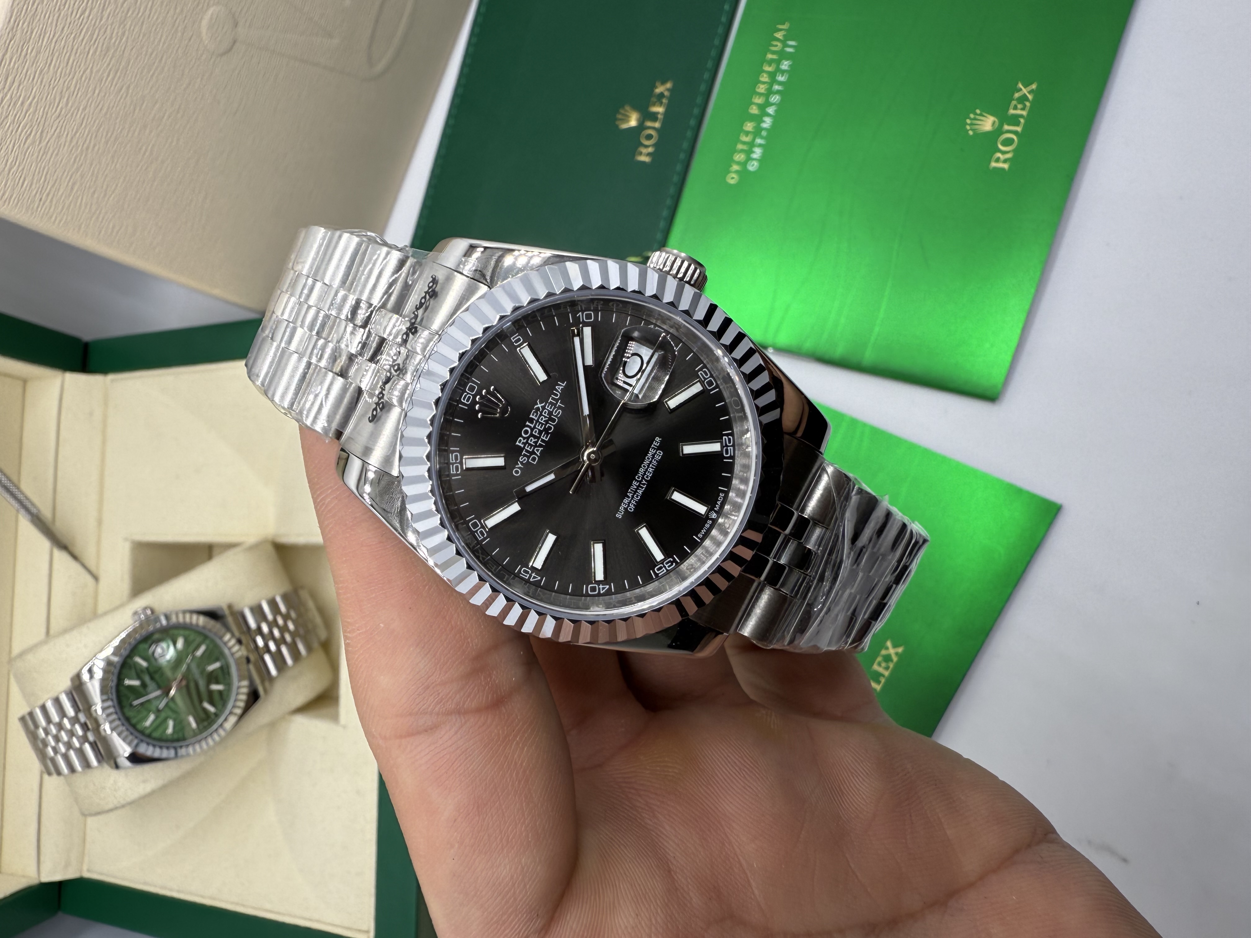 Rolex Datejust Dial Cinza Aço 36 mm