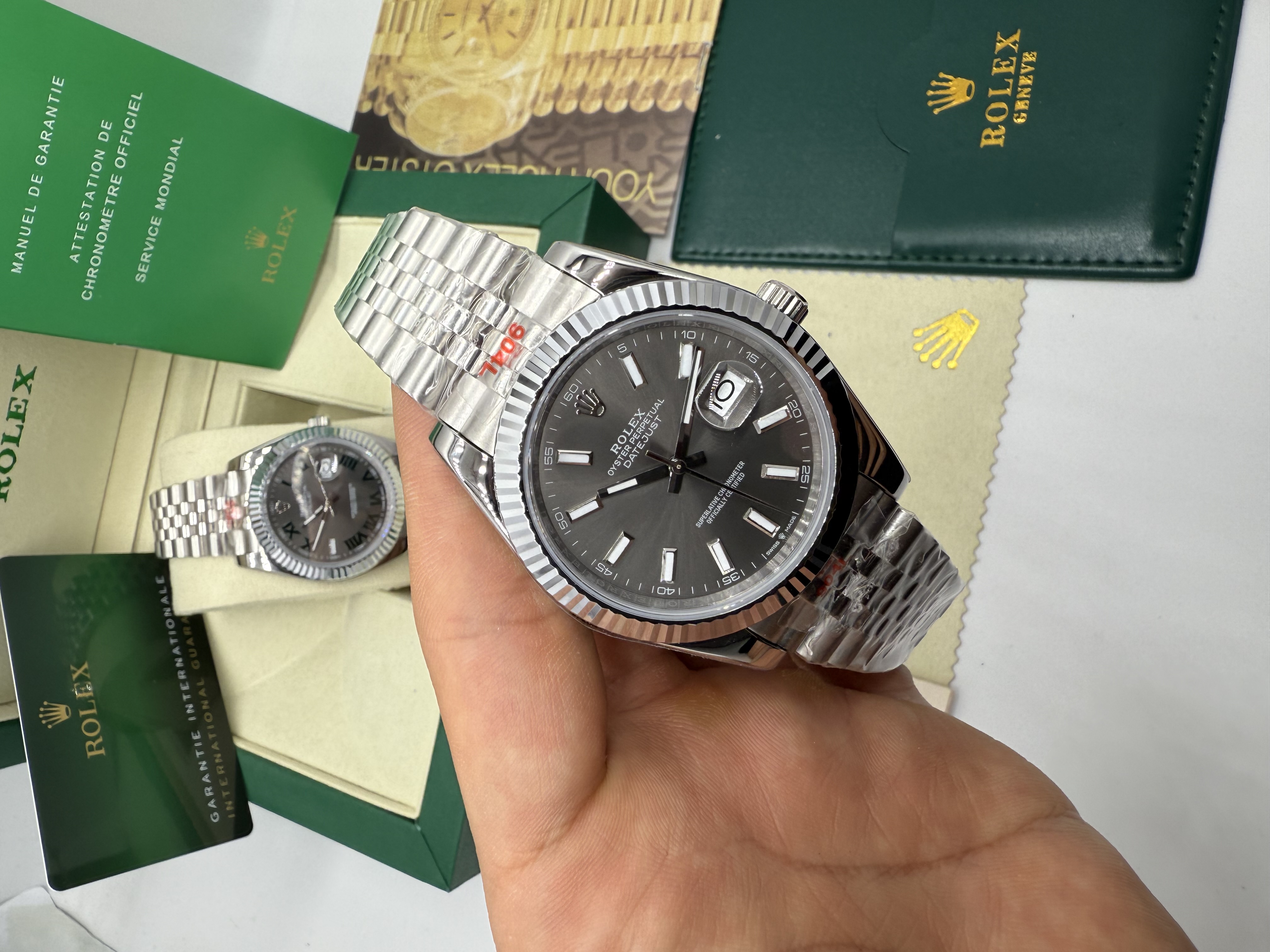 Rolex DateJust Dial Cinza Jubilee