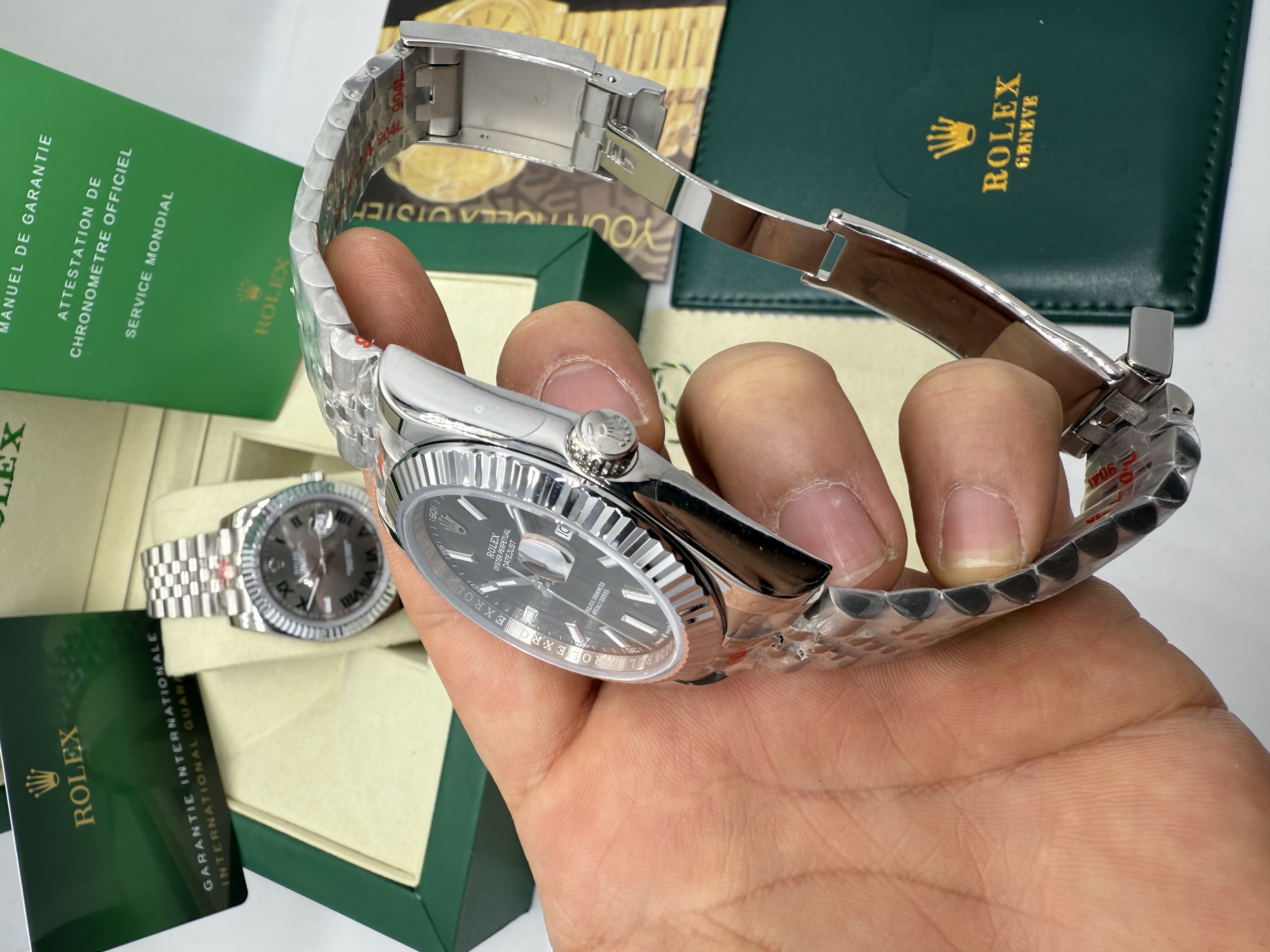 Rolex DateJust Dial Cinza Jubilee