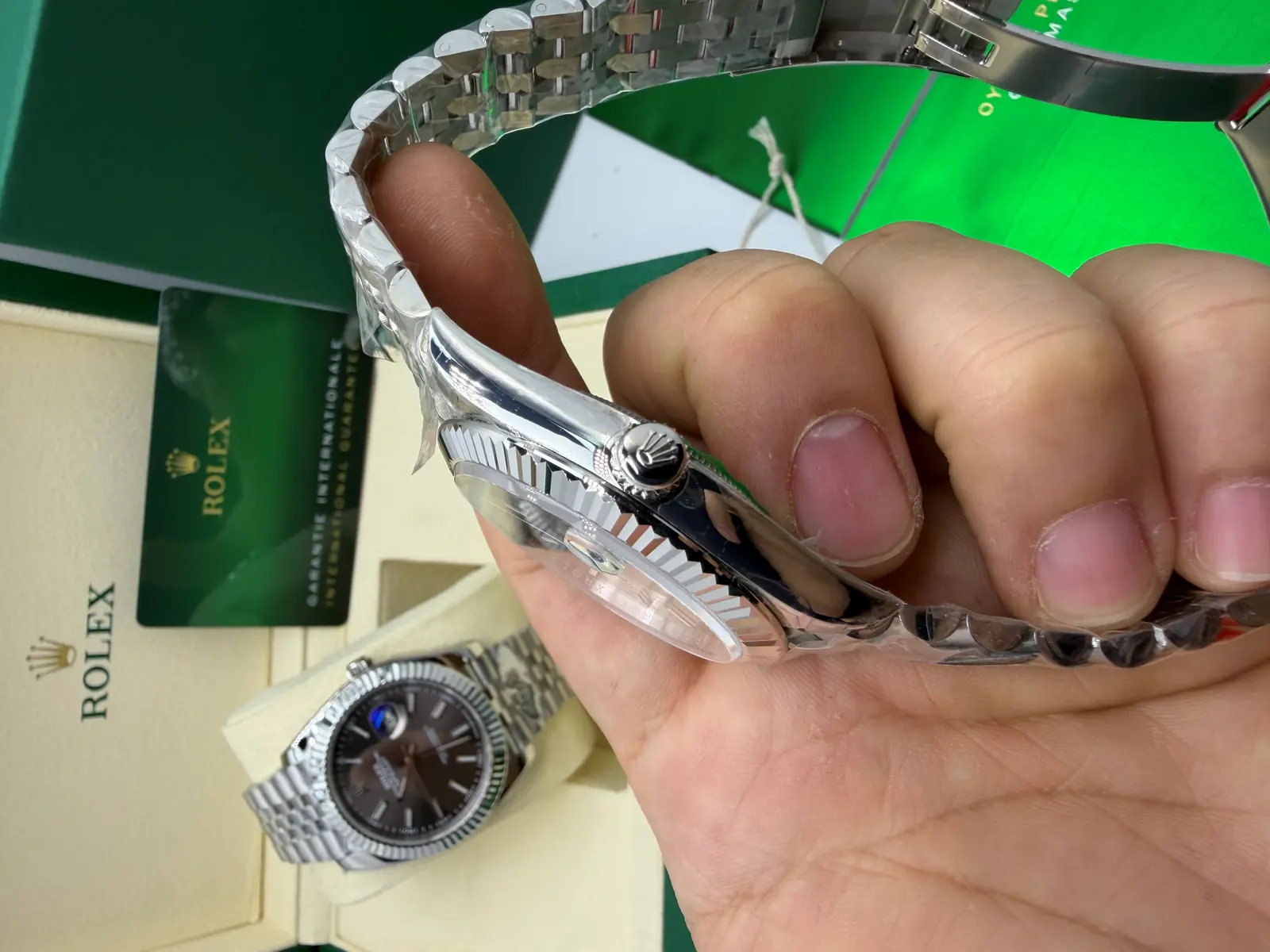 Rolex Datejust Dial Prata 36 mm