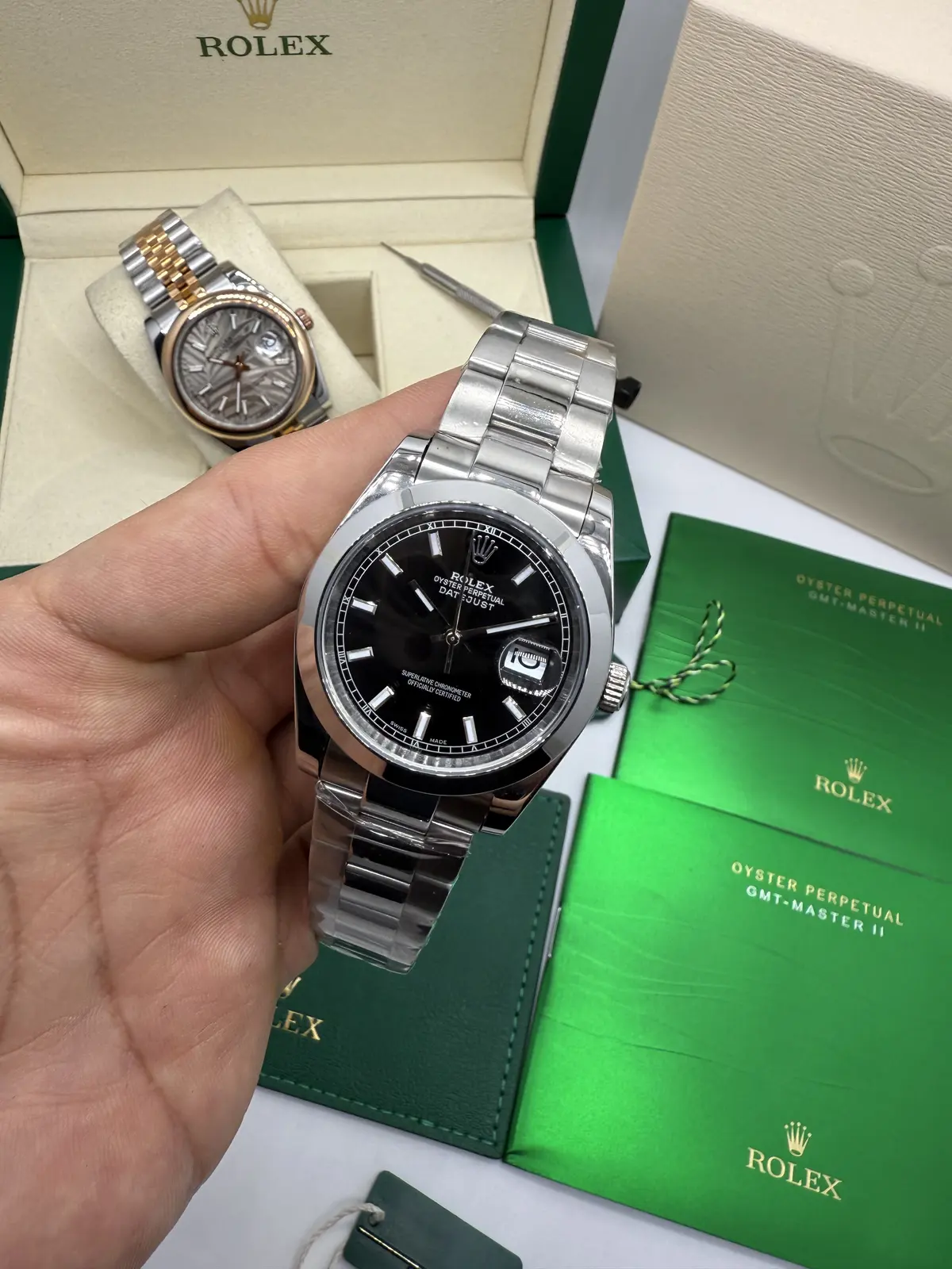 Rolex Datejust Dial Preto 36 mm