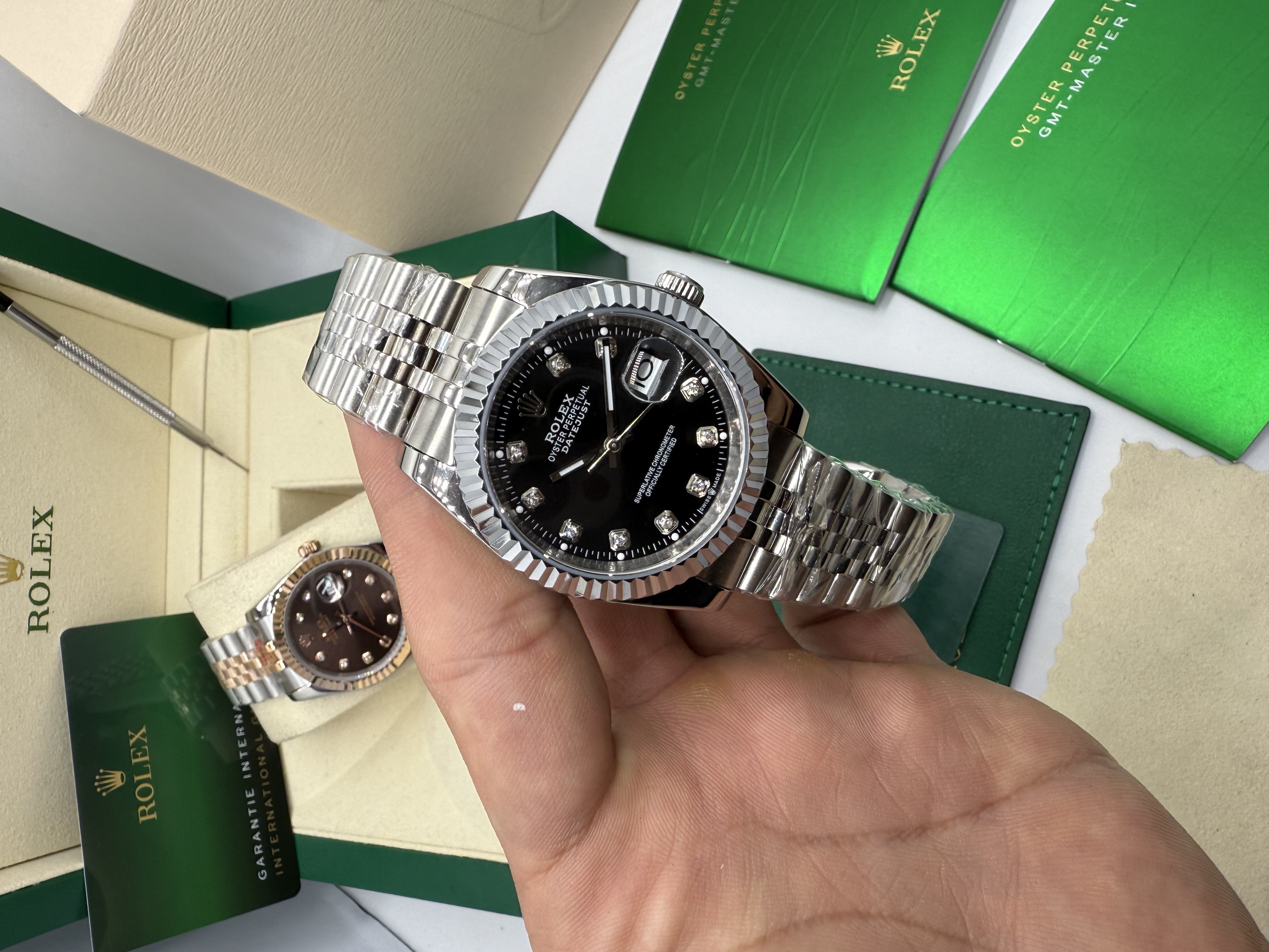 Rolex Datejust Dial Preto 36 mm