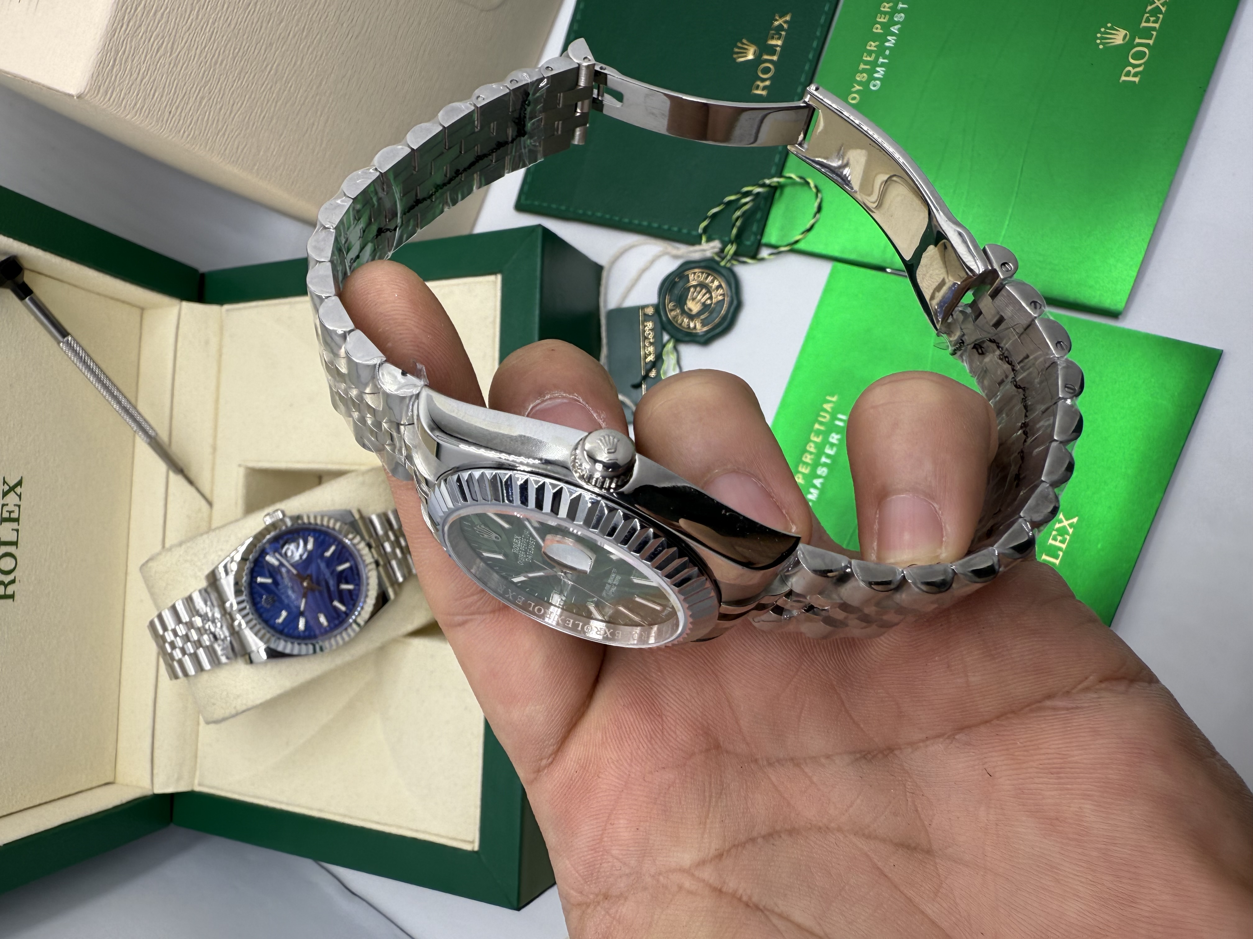 Rolex Datejust Dial Verde Aço 36 mm