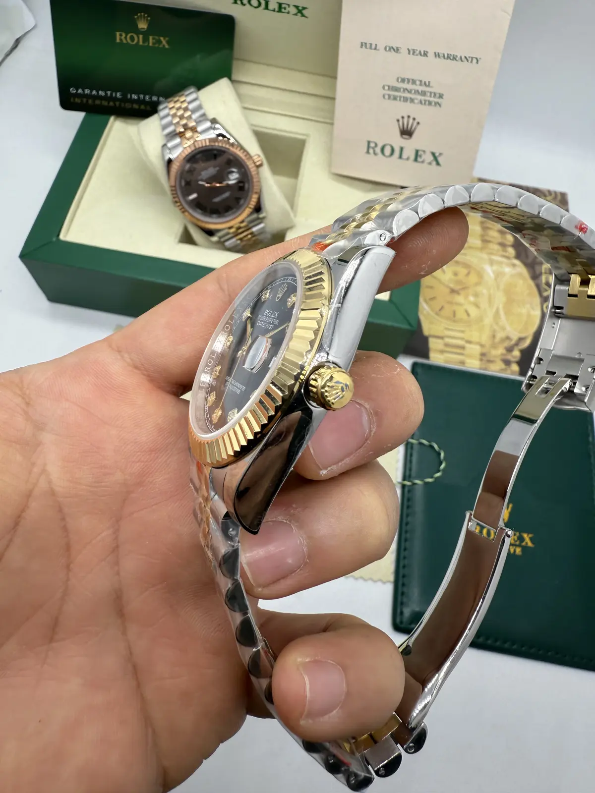 Rolex Datejust Misto Dial preto Diamond