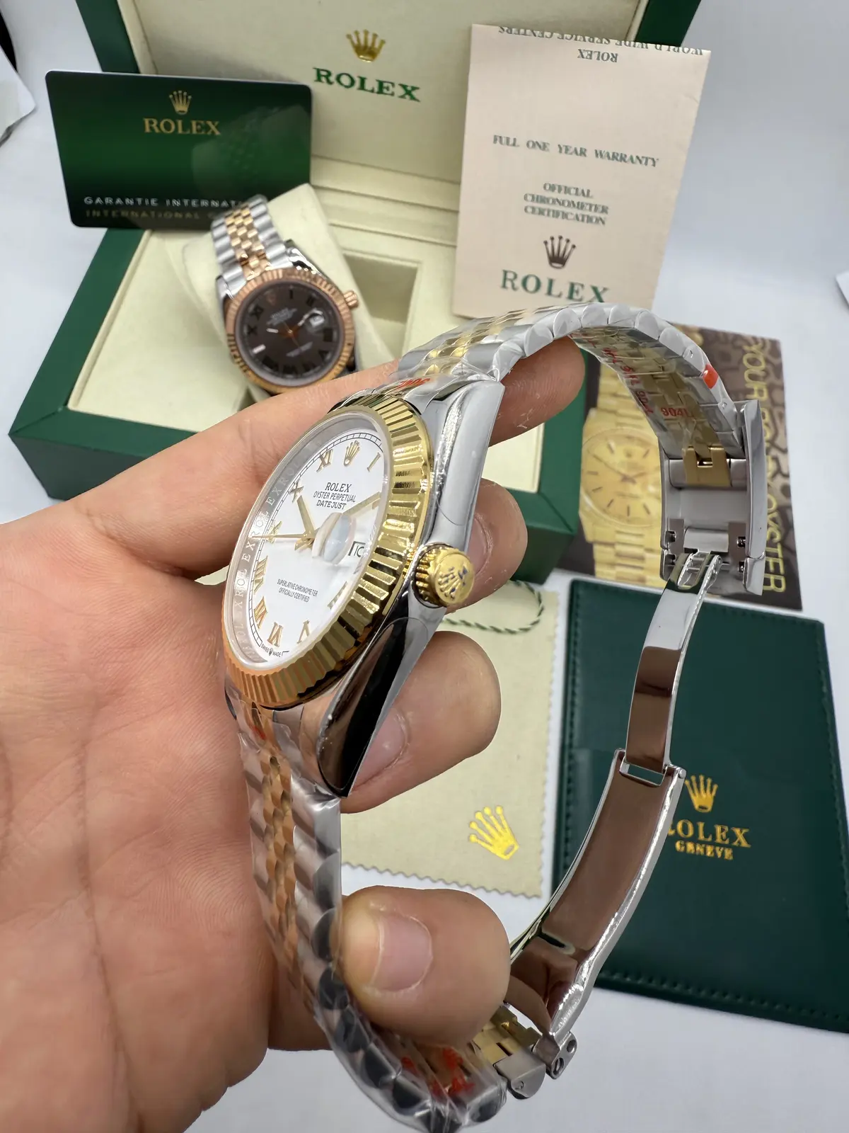 Rolex Datejust Misto Romano Dial Branco