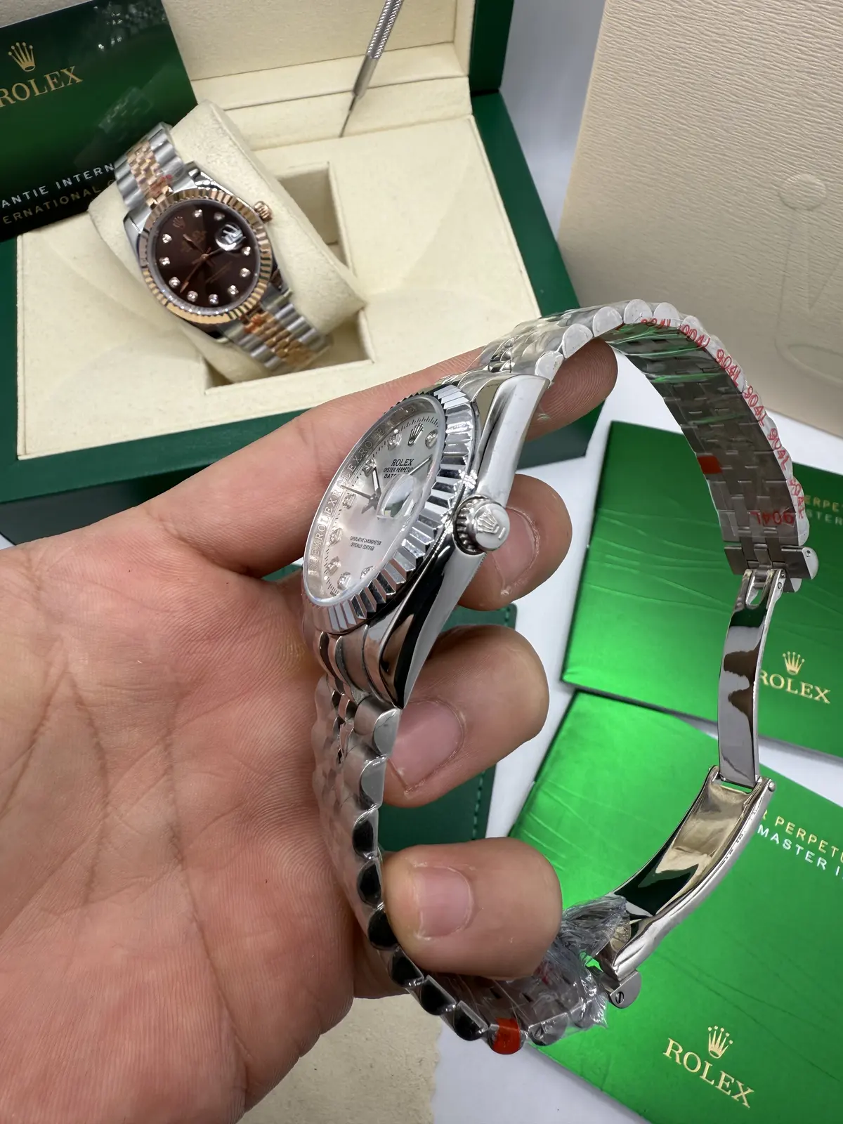 Rolex Datejust Prata dial Branco