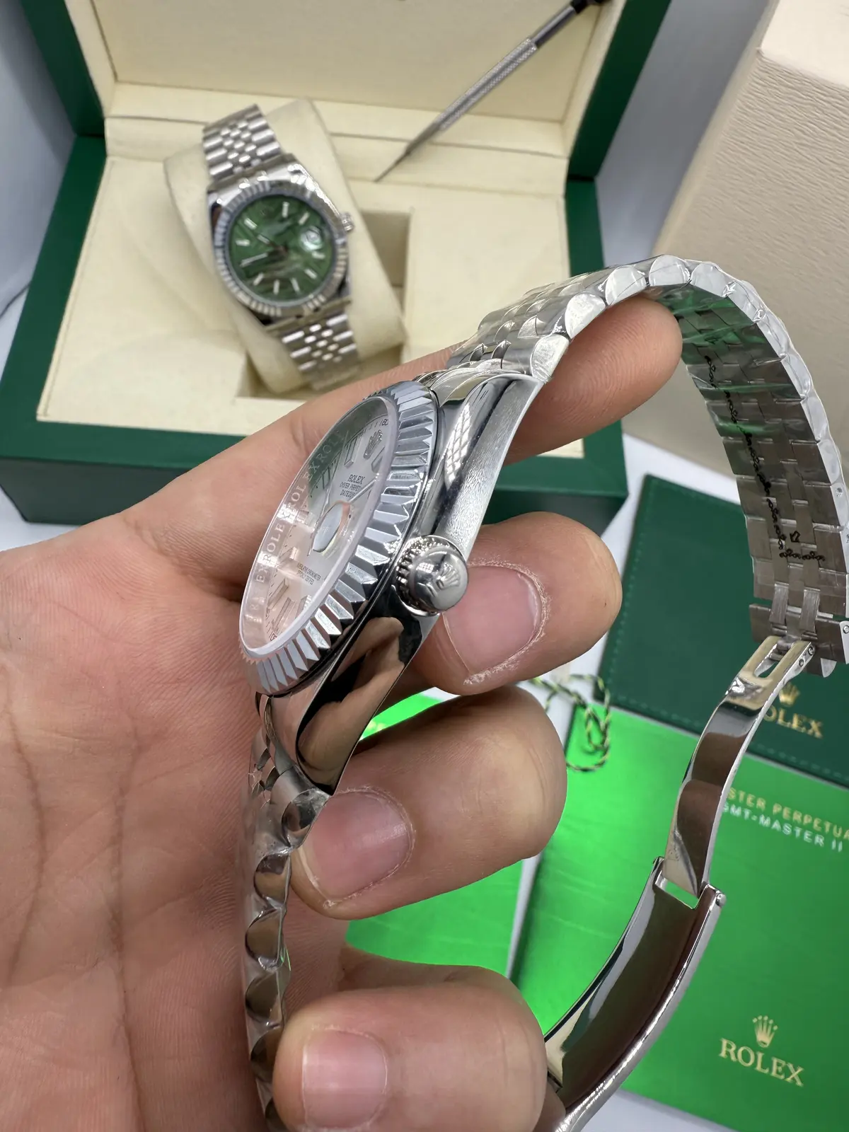 Rolex Datejust Prata dial Branco