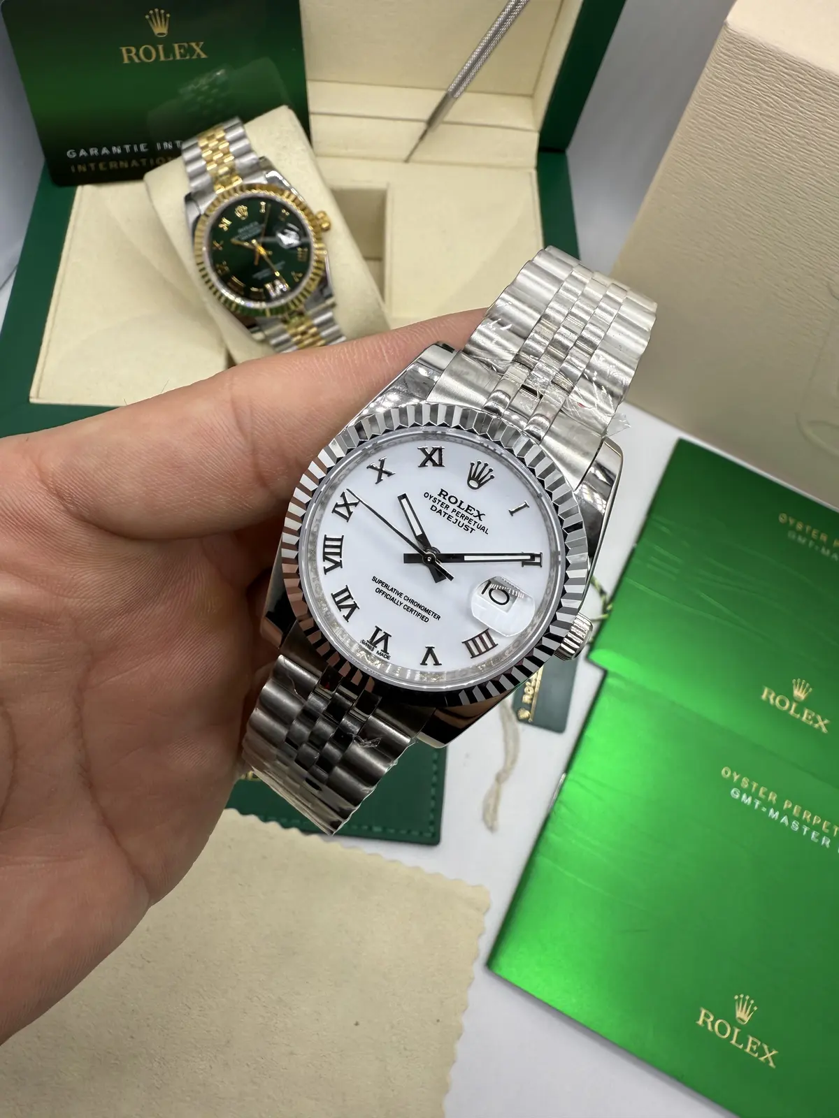 Rolex Datejust Romano Dial Branco 36 mm