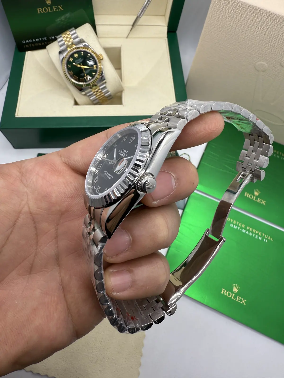Rolex Datejust Romano Dial Preto 36 mm