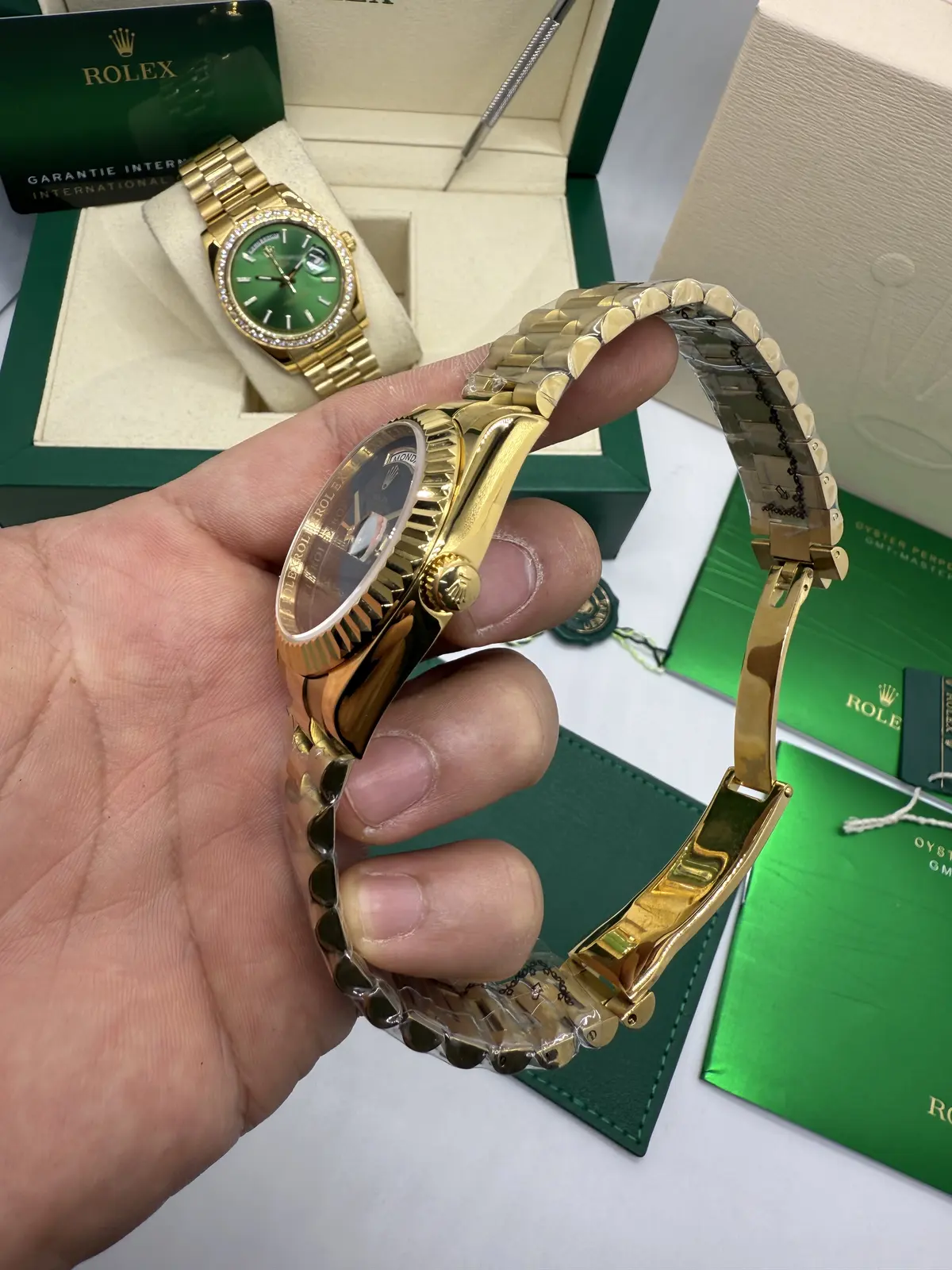 Rolex Daydate Gold dial Preto