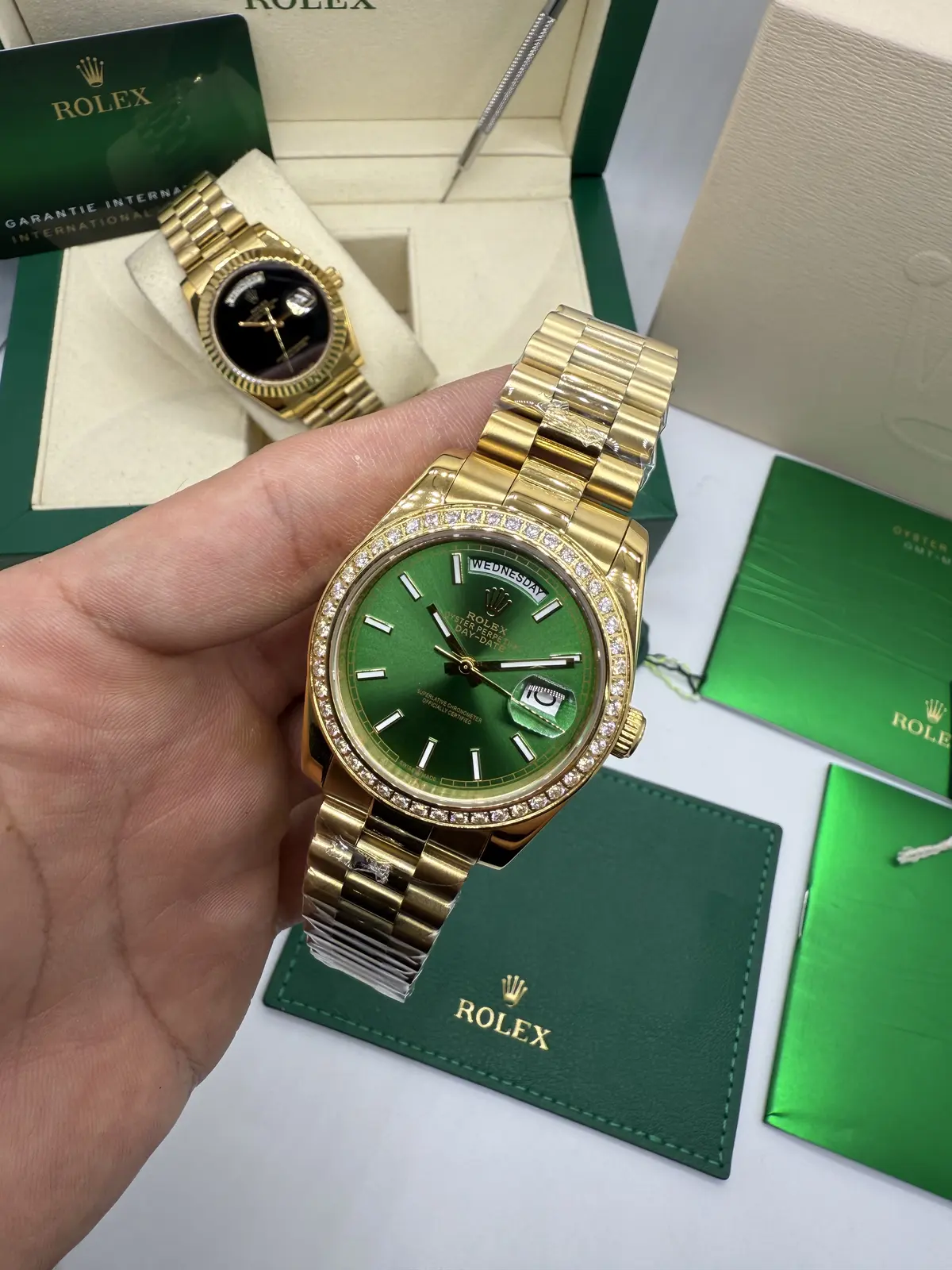 Rolex Daydate Gold dial Verde