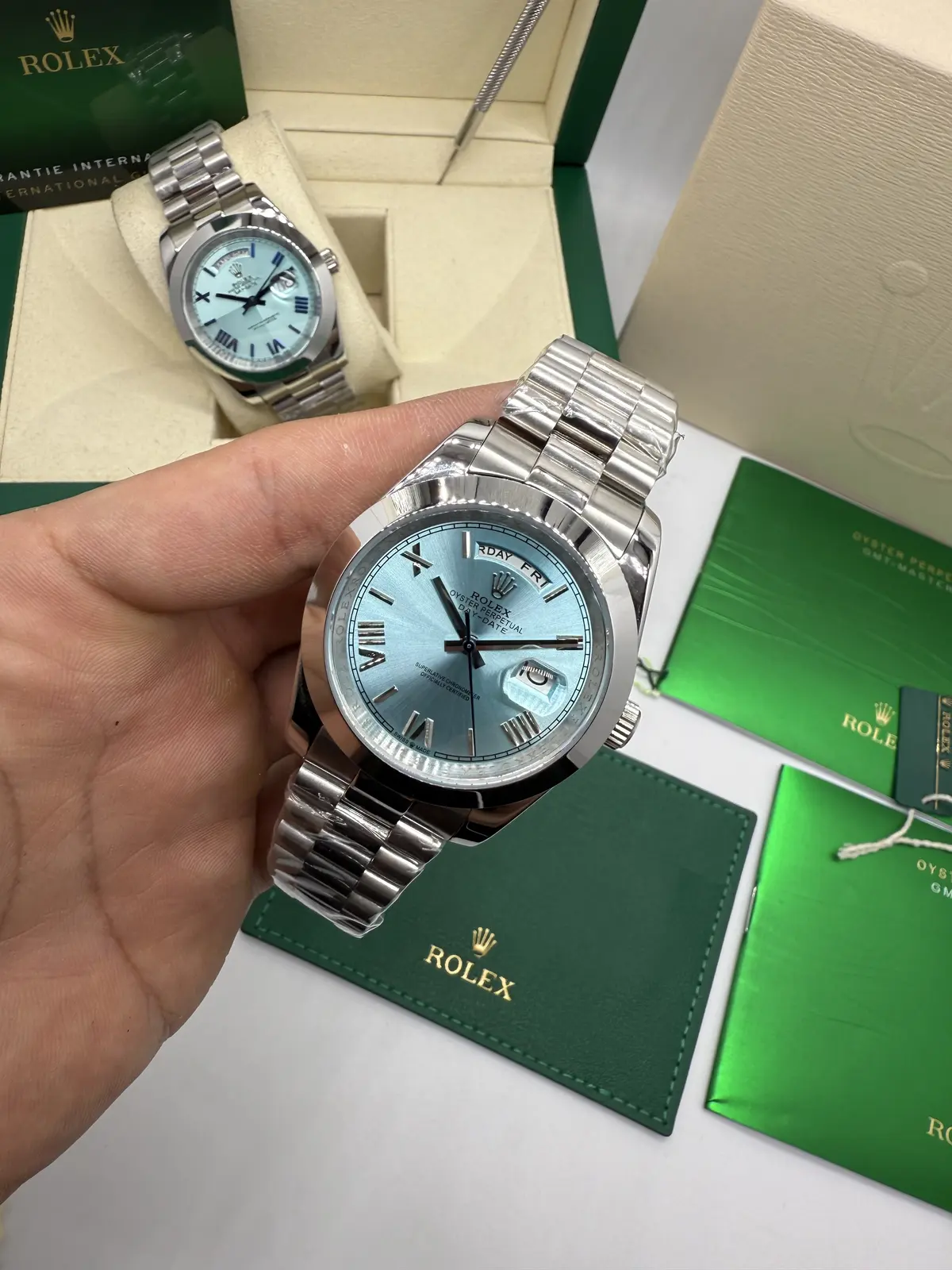 Rolex DayDate Platina Dial Azul