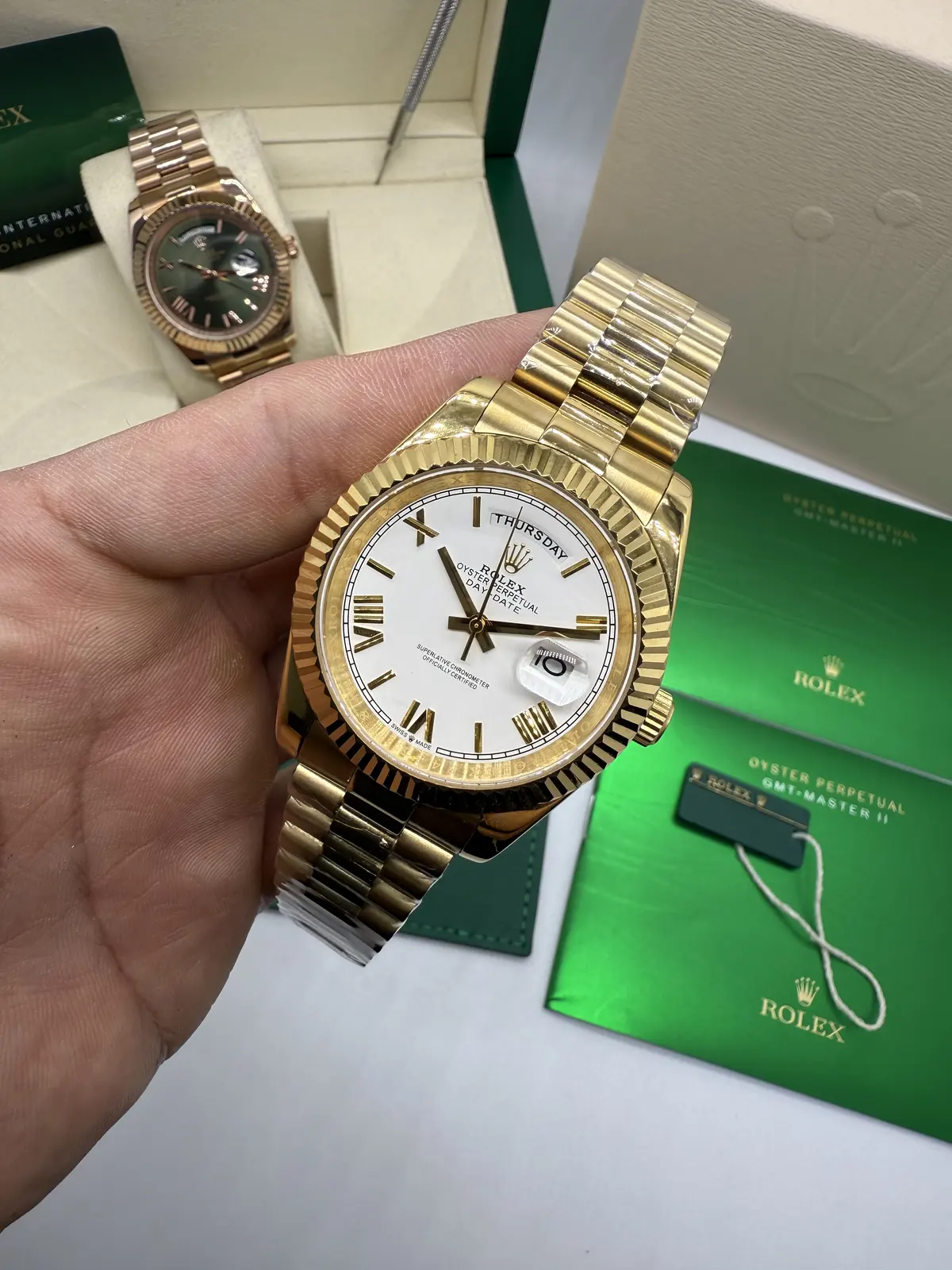 Rolex DayDate Presidente Dial Branco