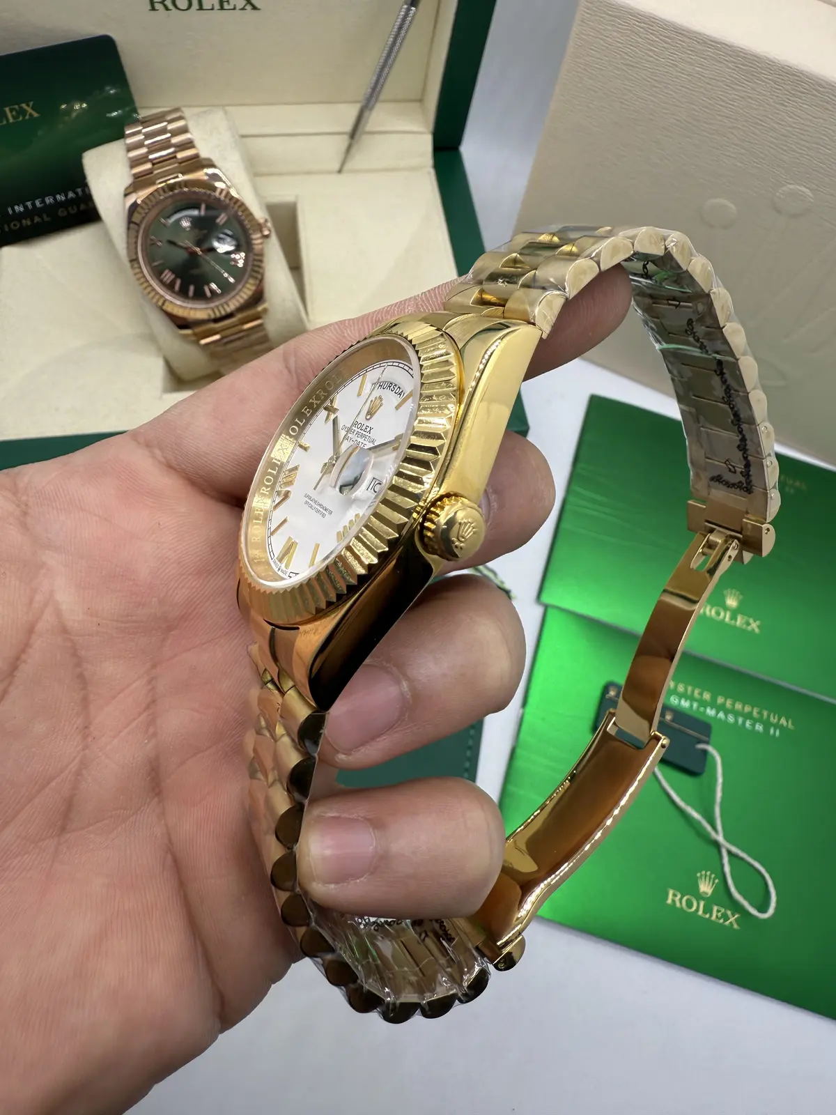Rolex DayDate Presidente Dial Branco
