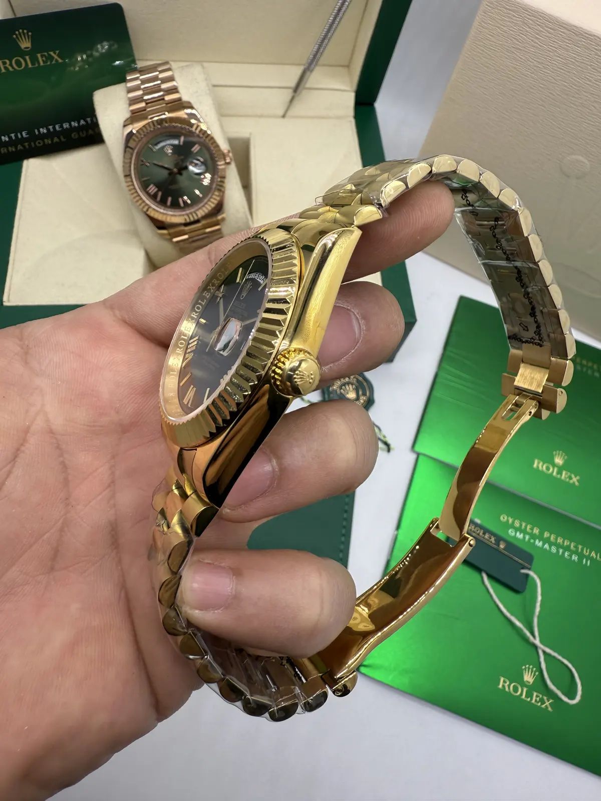 Rolex DayDate Presidente Dial Preto