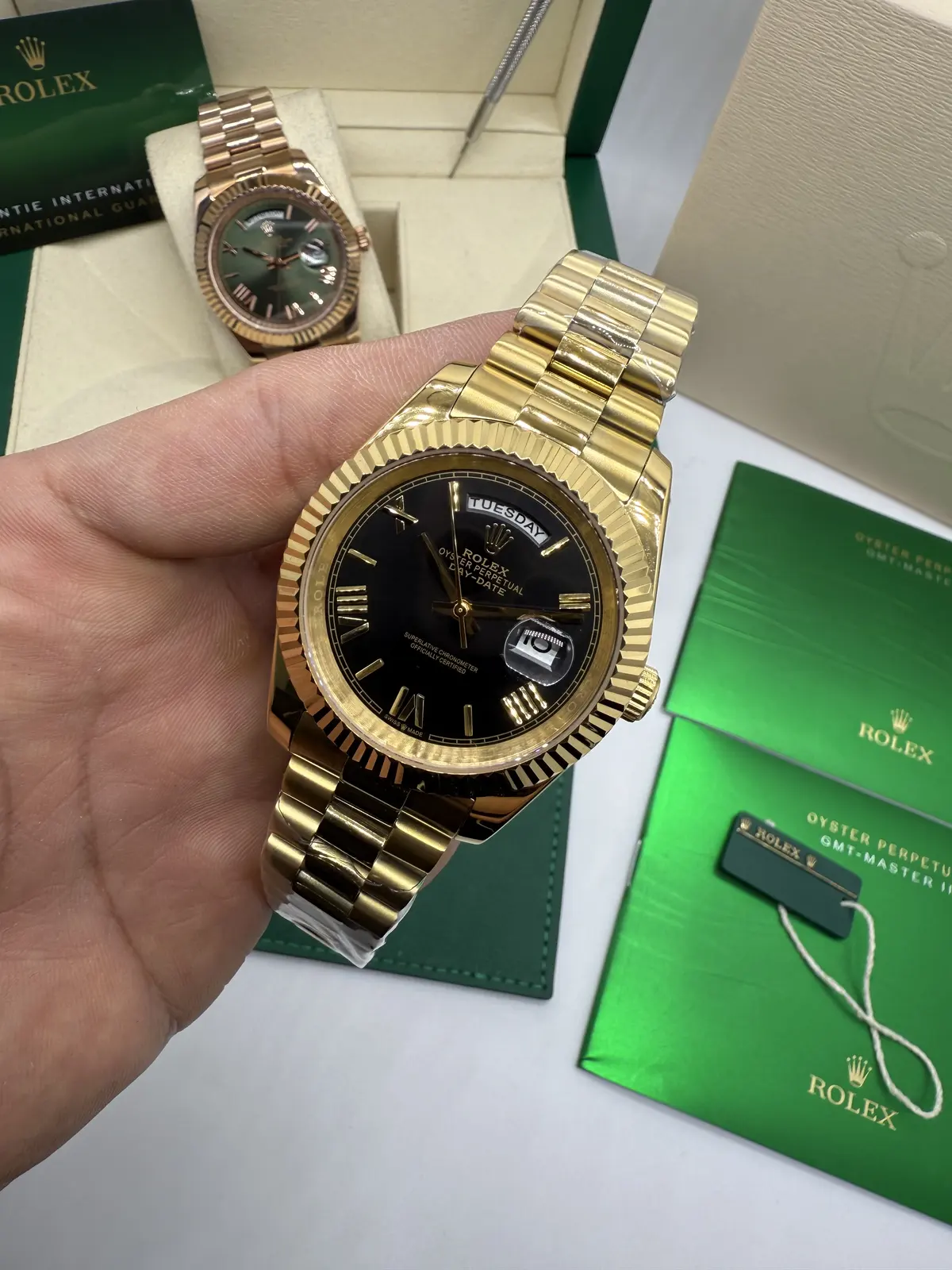 Rolex DayDate Presidente Dial Preto