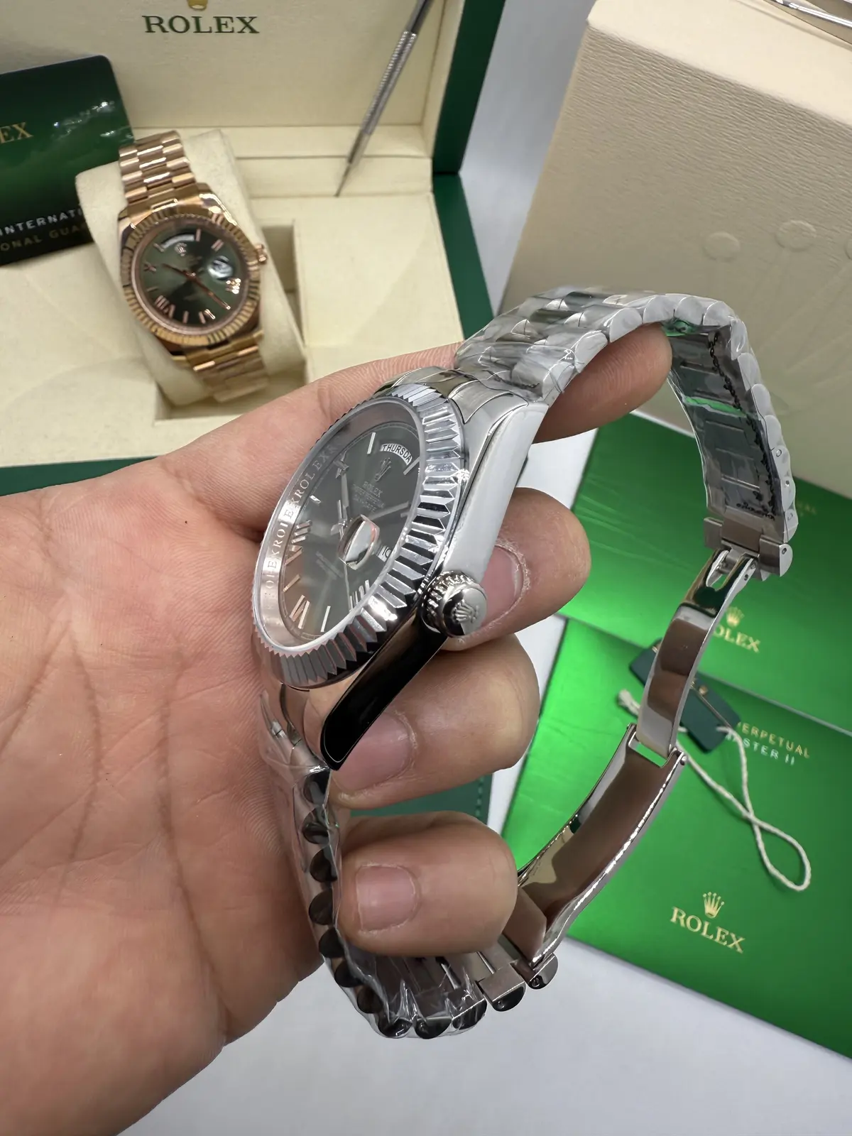 Rolex DayDate Presidente Dial verde