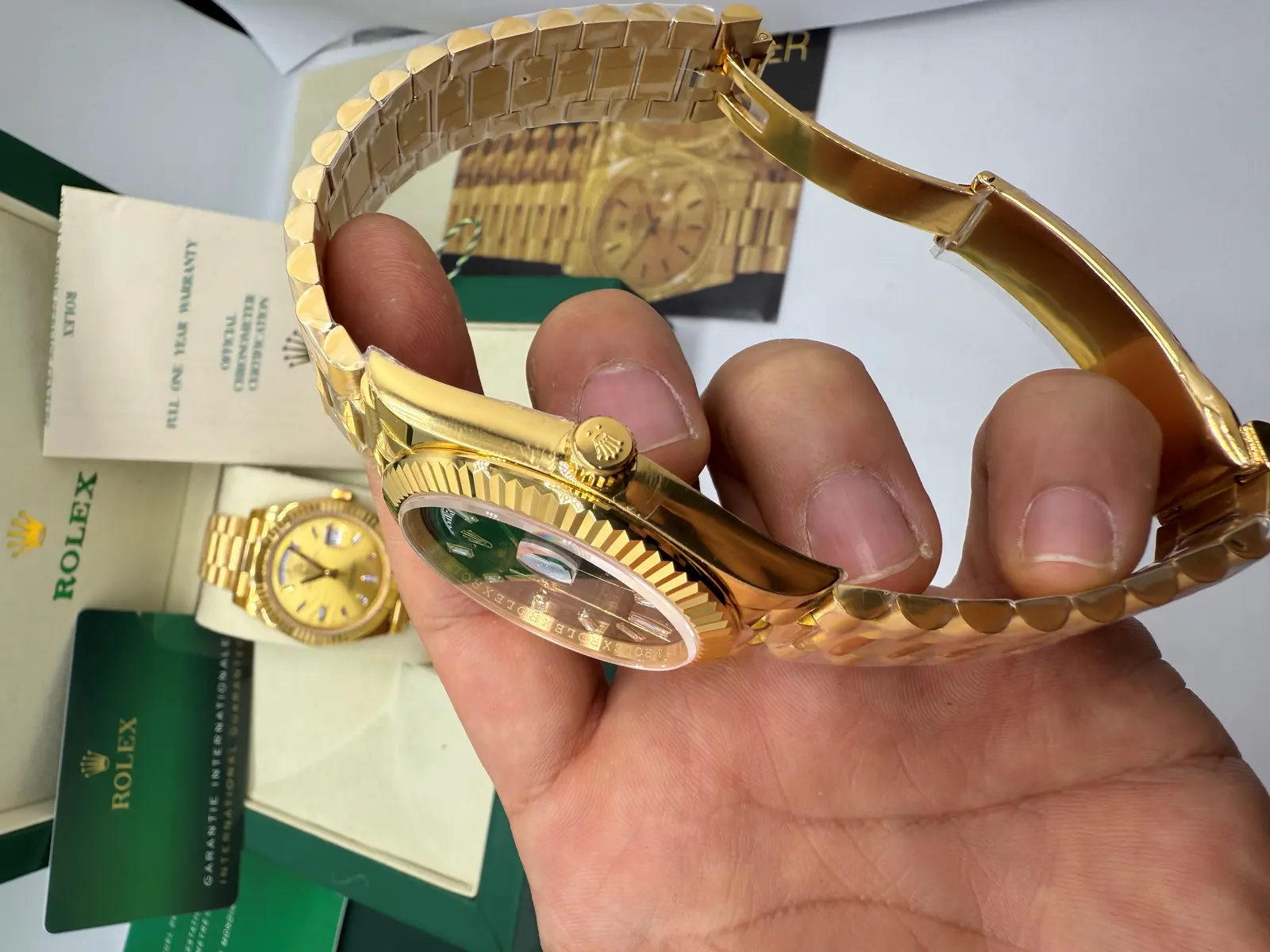 Rolex DayDate Presidente Full Gold Dial Preto