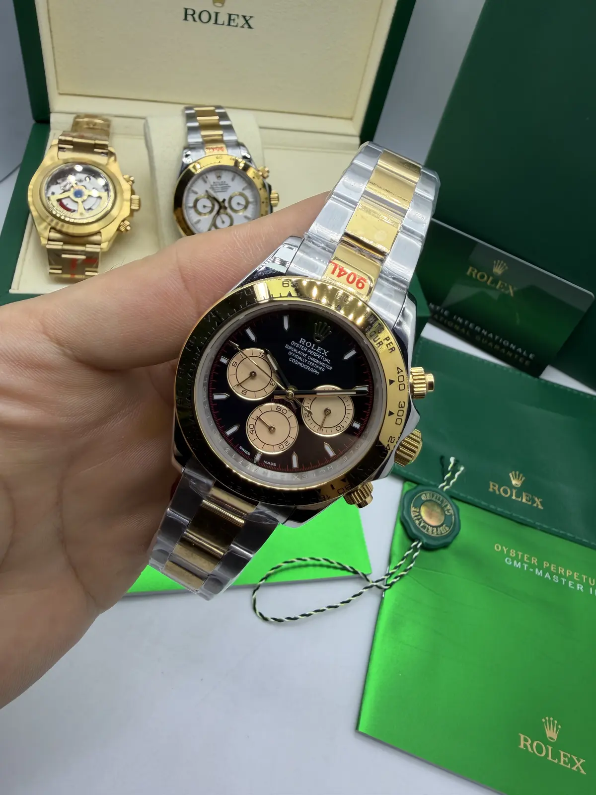 Rolex Daytona aço e ouro Dial Preto