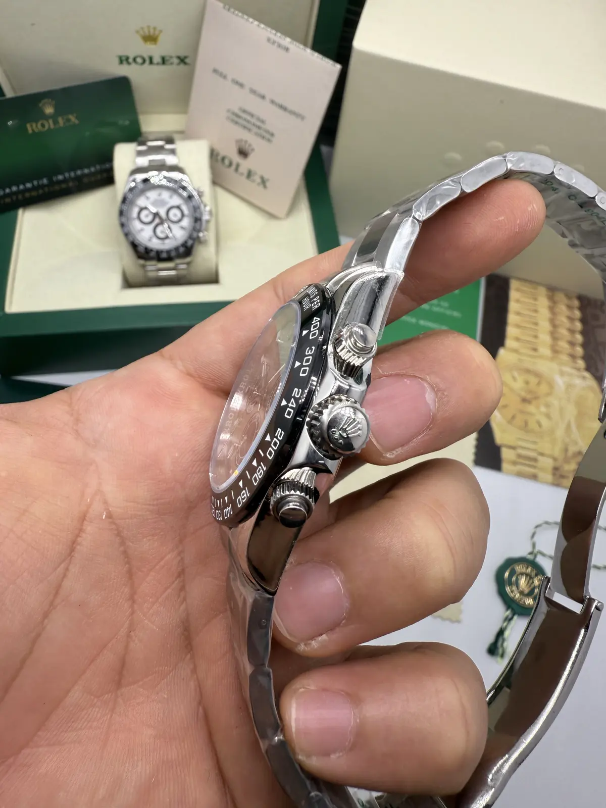 Rolex Daytona Dial Dial Cinza Cerâmica