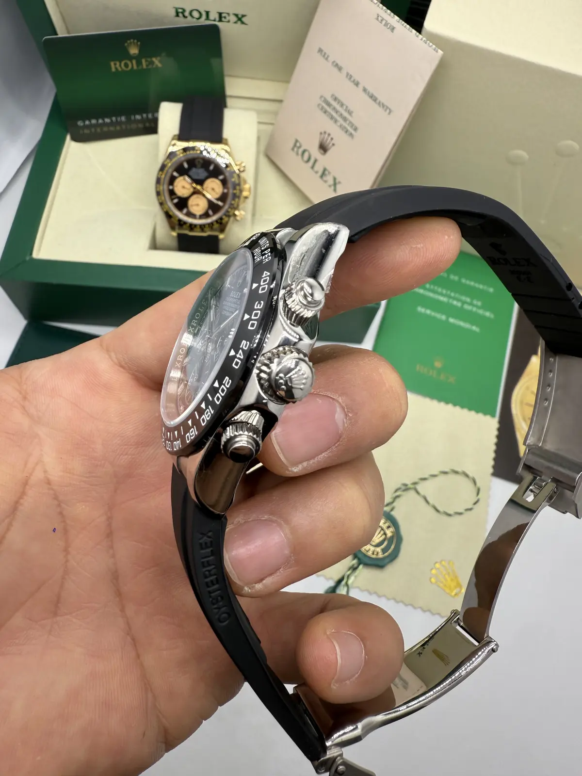 Rolex Daytona Oyster Flex Dial Azul Cerâmica