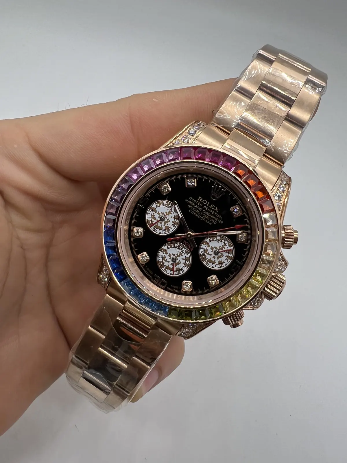 Rolex Daytona Rainbow Rosé