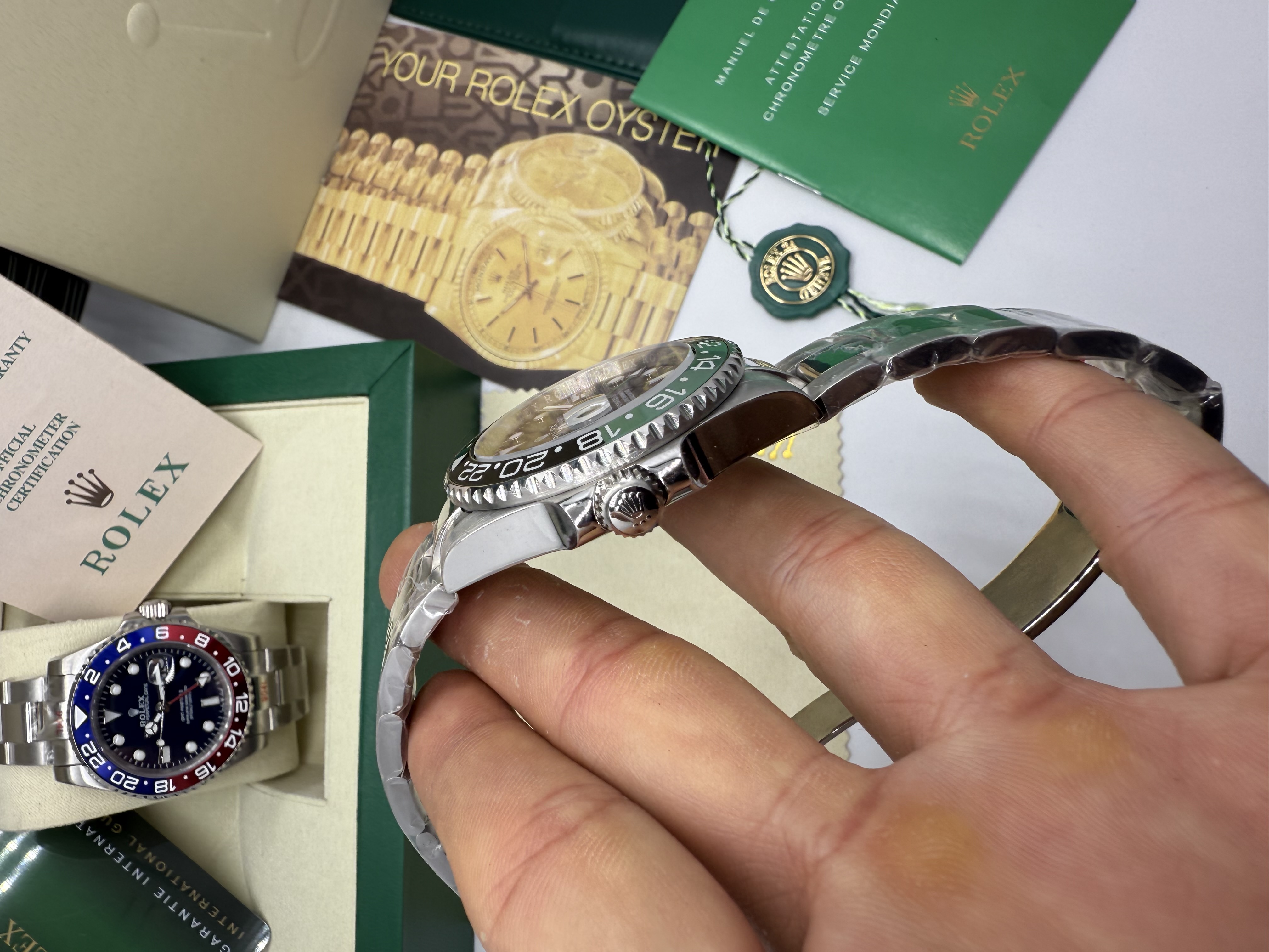 Rolex GMT Master II " Sprite" Canhoto