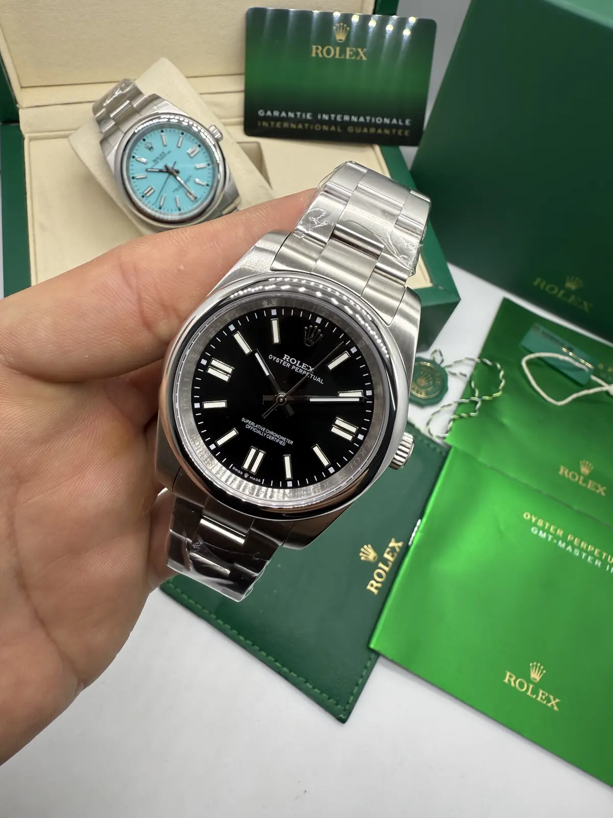 Rolex Oyster Perpetual preto 41mm