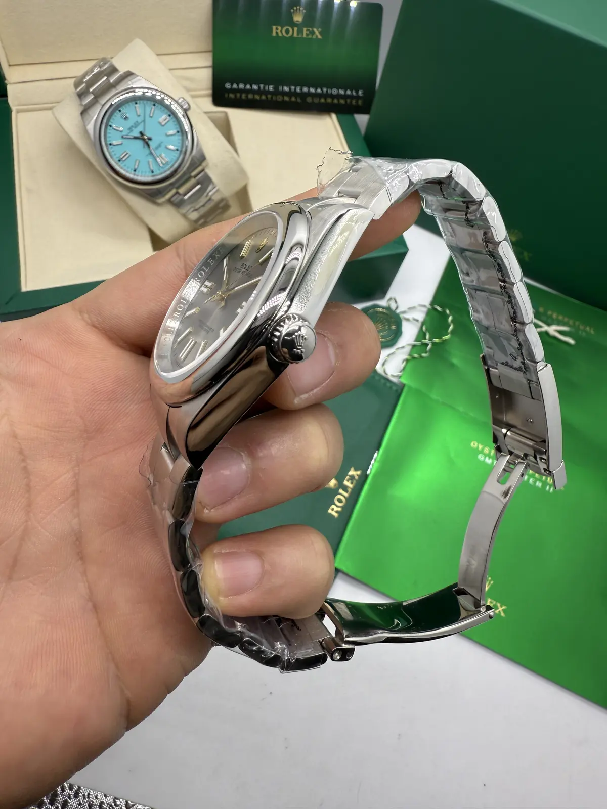 Rolex Oyster Perpetual Silver 41 mm