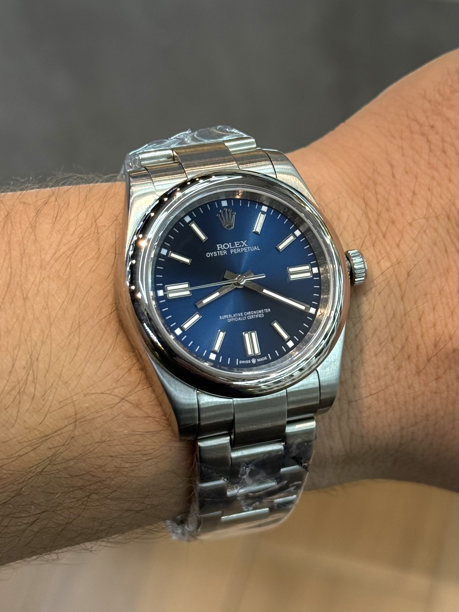 Rolex Oyster Perpetual blue 36mm